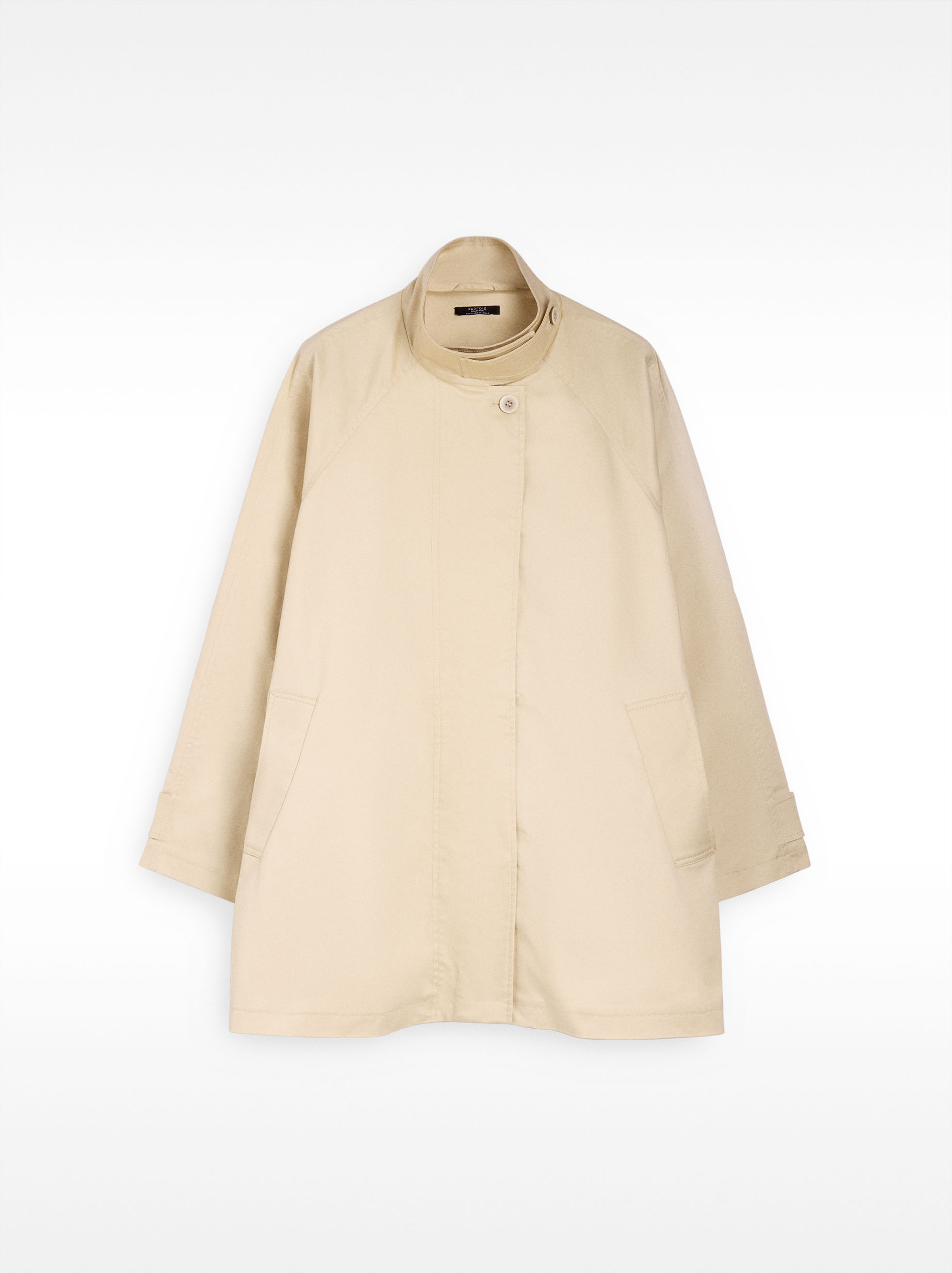 High-neck cotton coat image number 7.0
