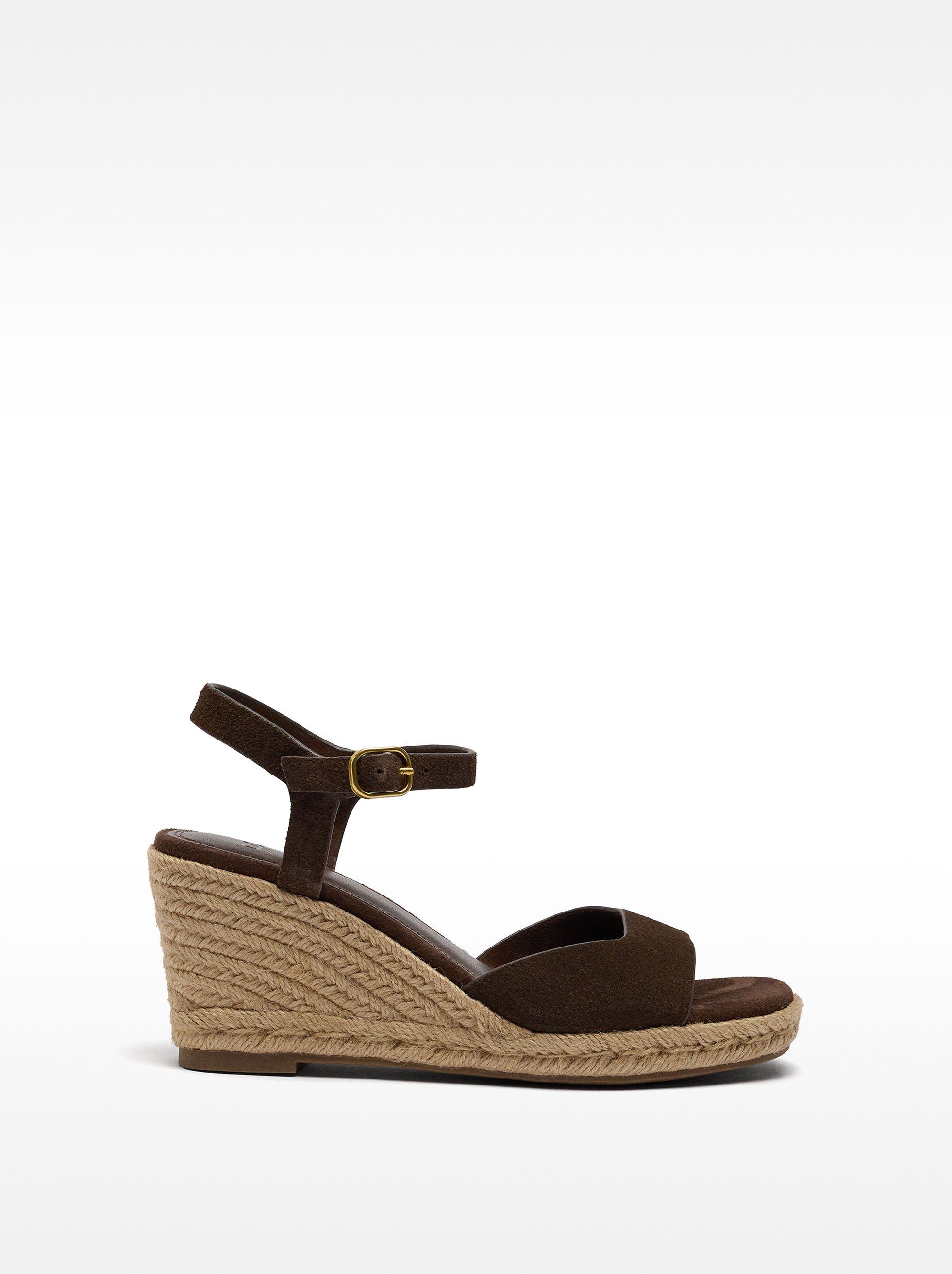 Leather wedge sandals image number 0.0