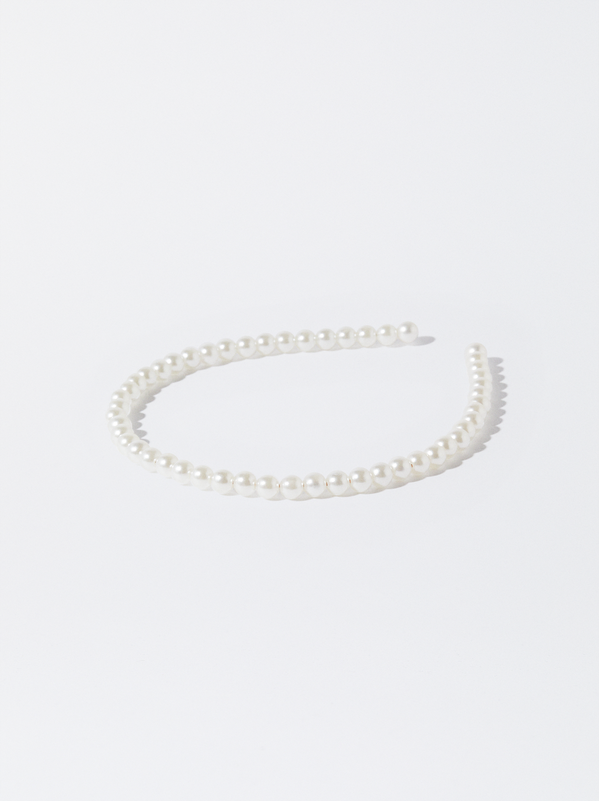 Thin Headband With Pearls image number 0.0