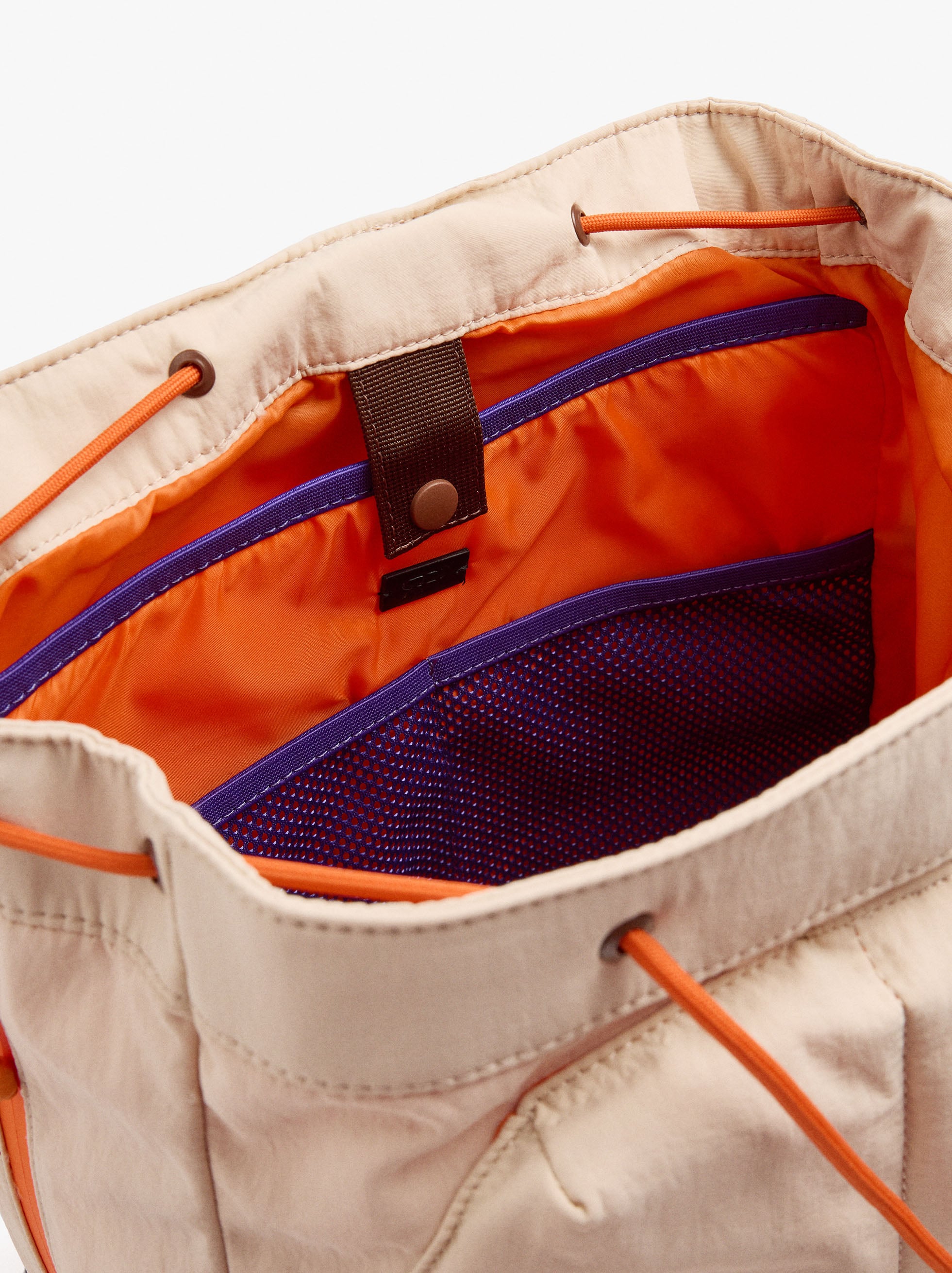 Nylon backpack with pendant image number 3.0