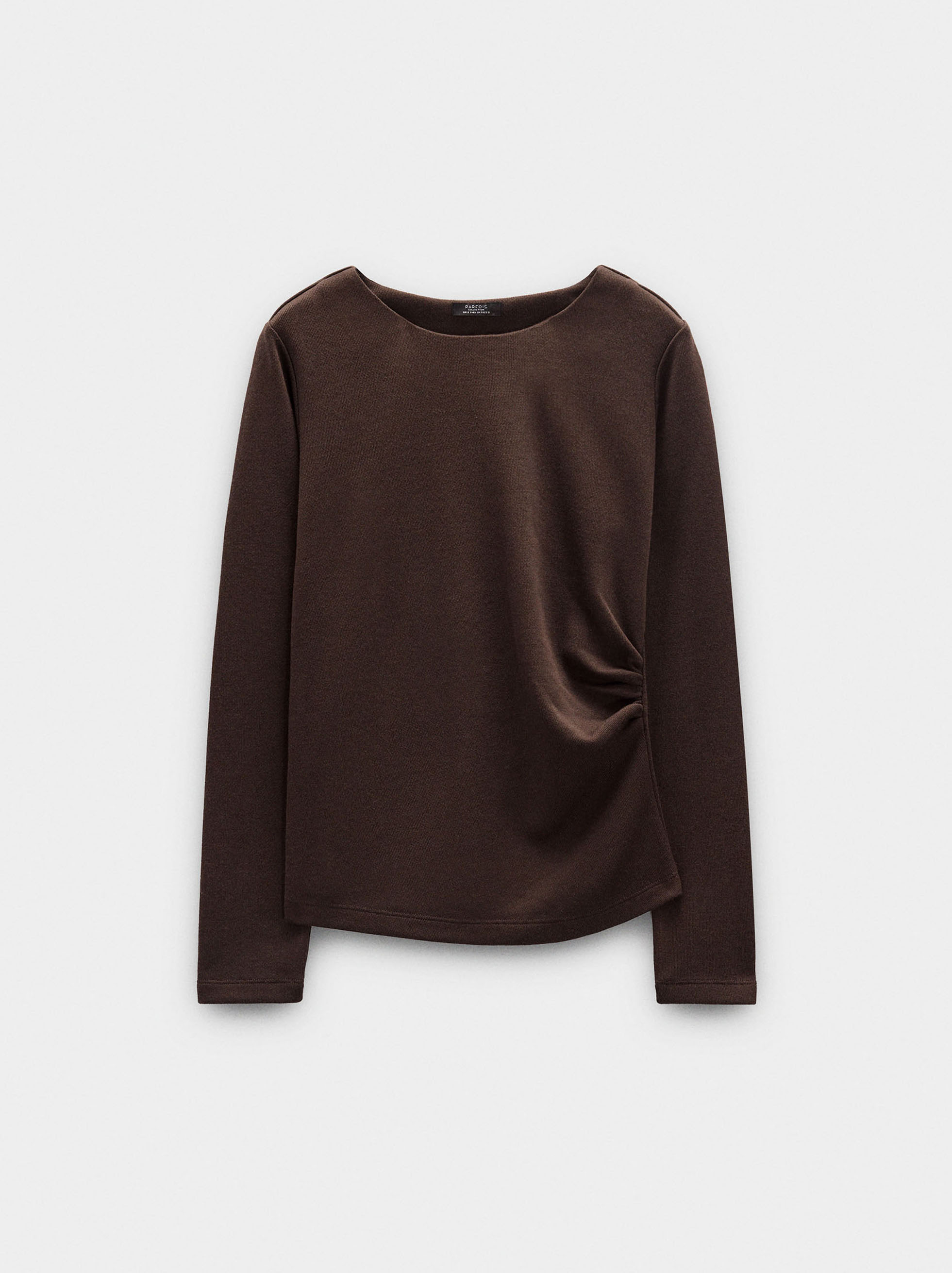T-shirt with draped detail image number 6.0