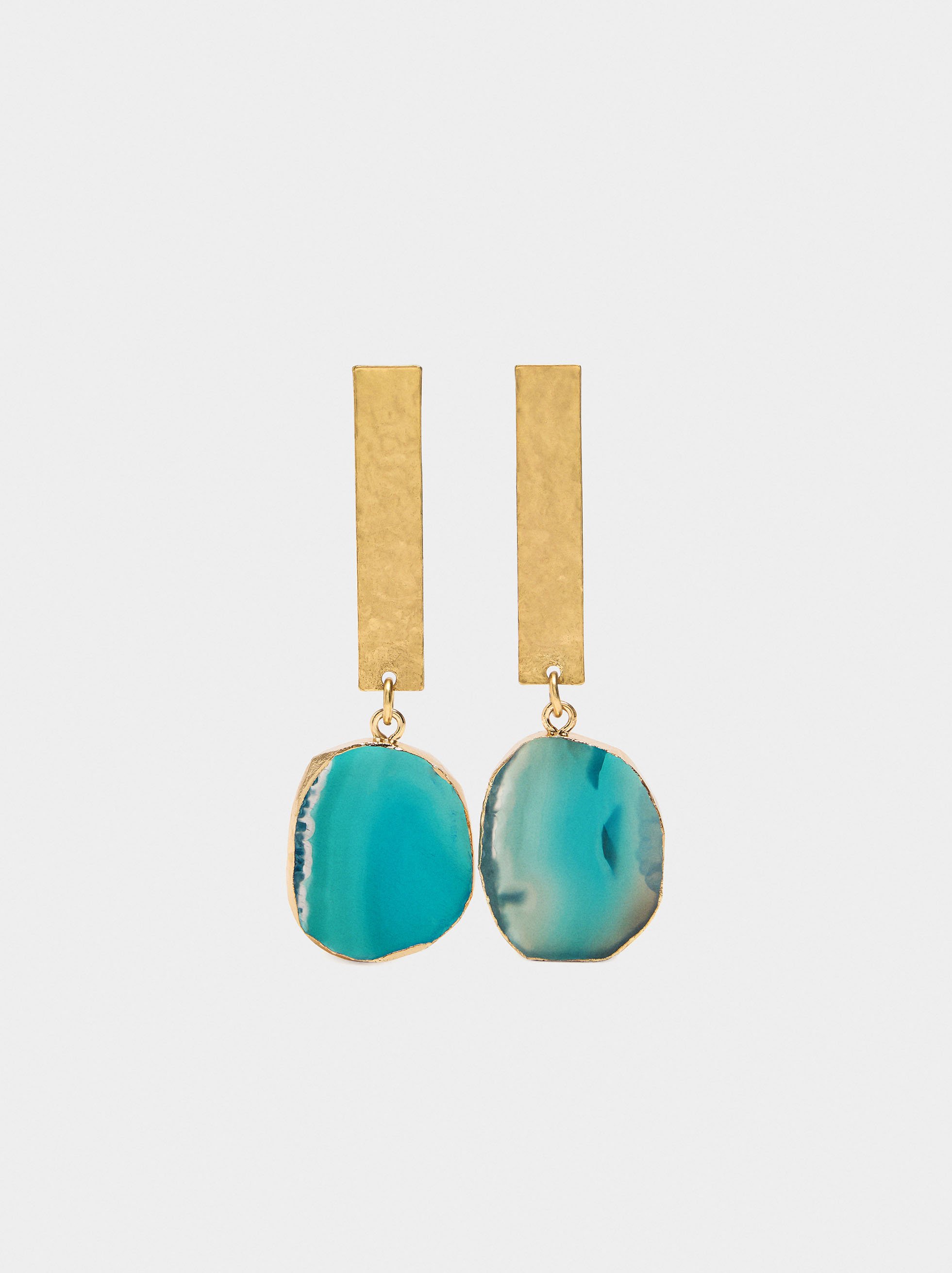 Pendientes maxi barra con piedras image number 0.0