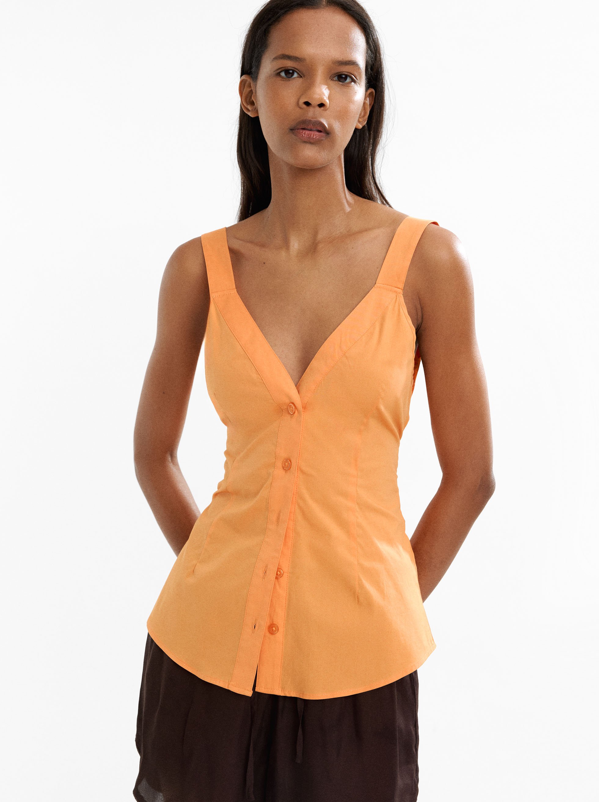Cotton strap top image number 4.0
