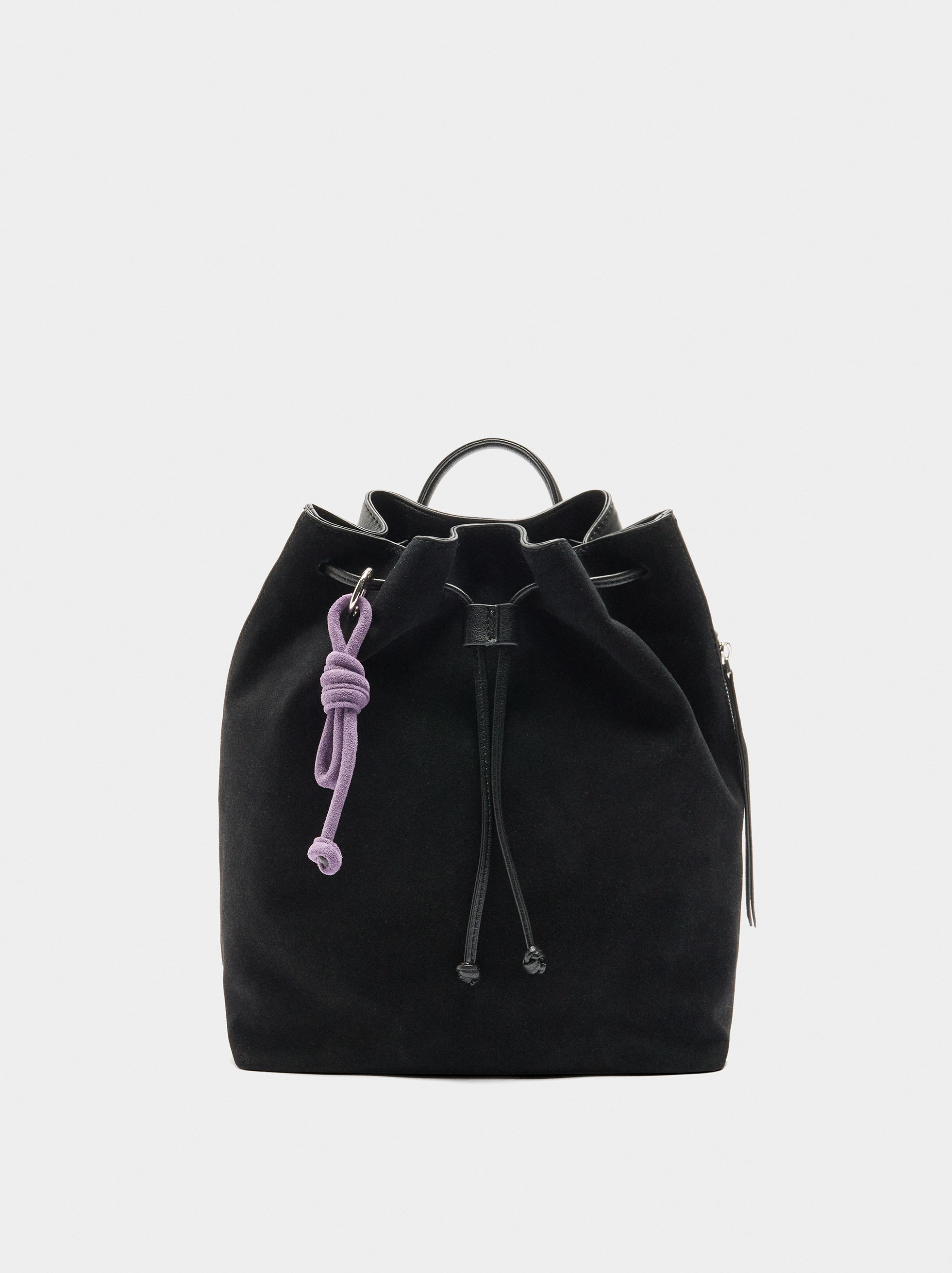 Backpack with leather details image number 0.0