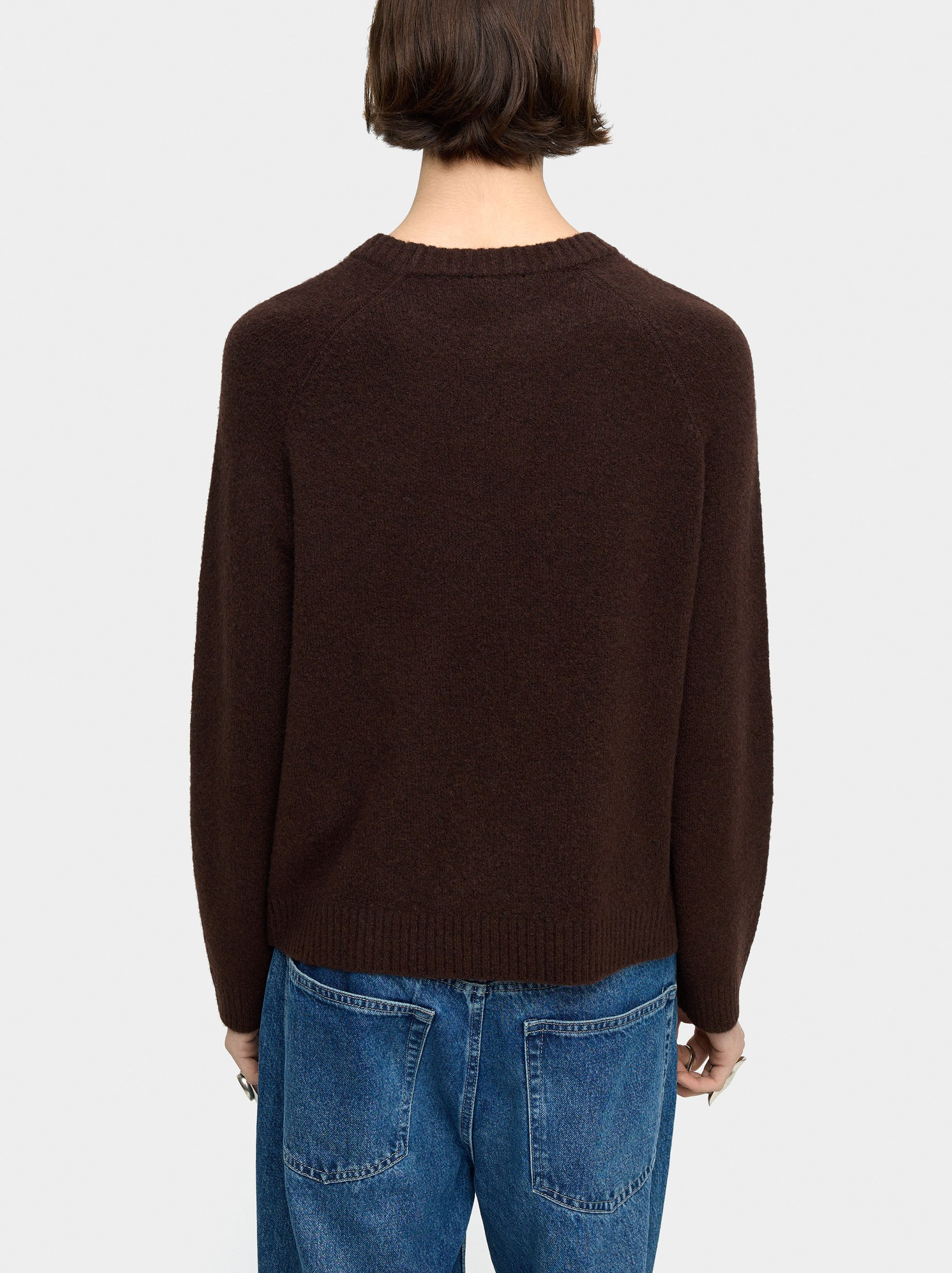 Plain knit sweater image number 3.0