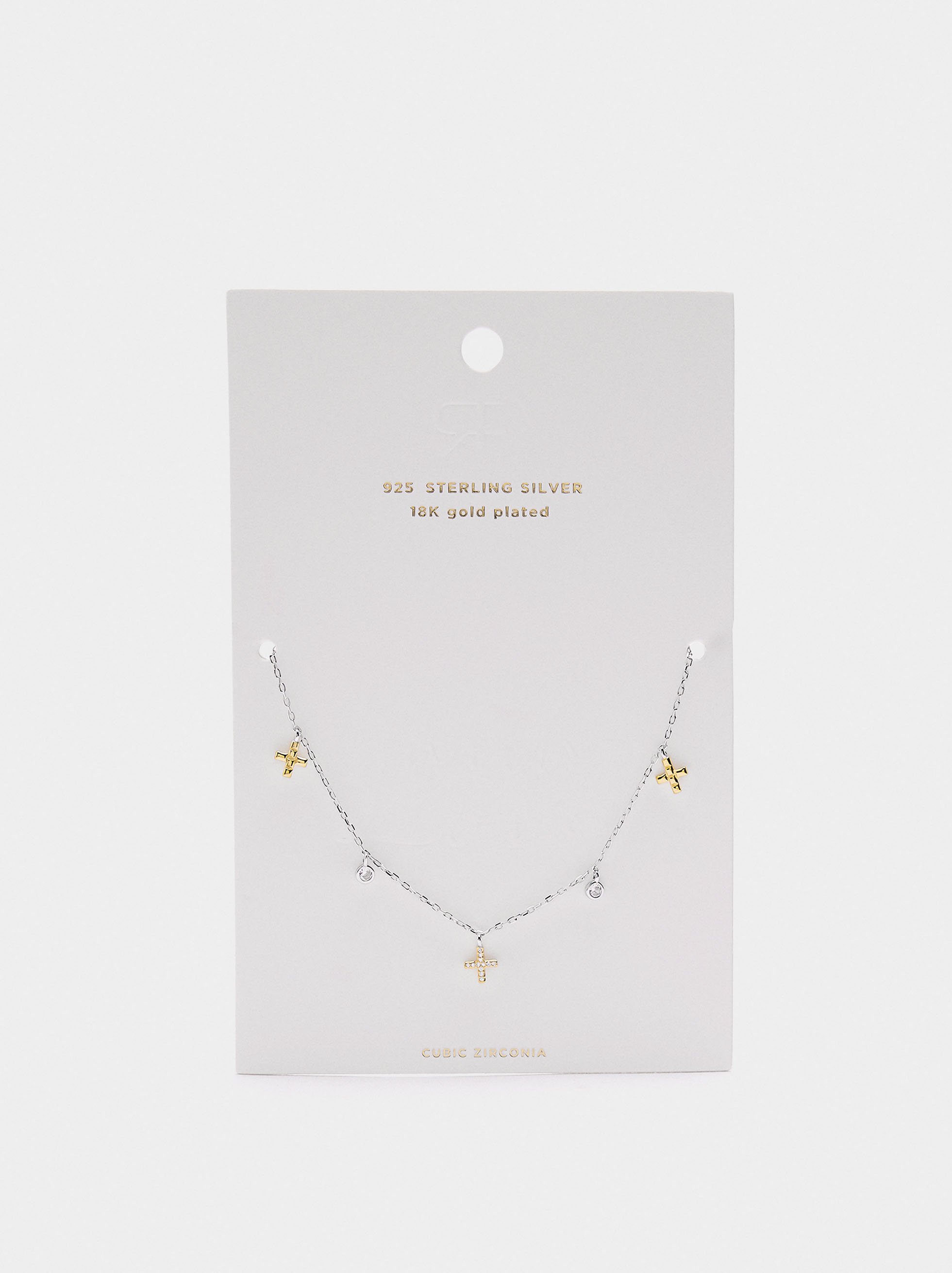 Necklace with zirconia - 925 sterling silver image number 4.0