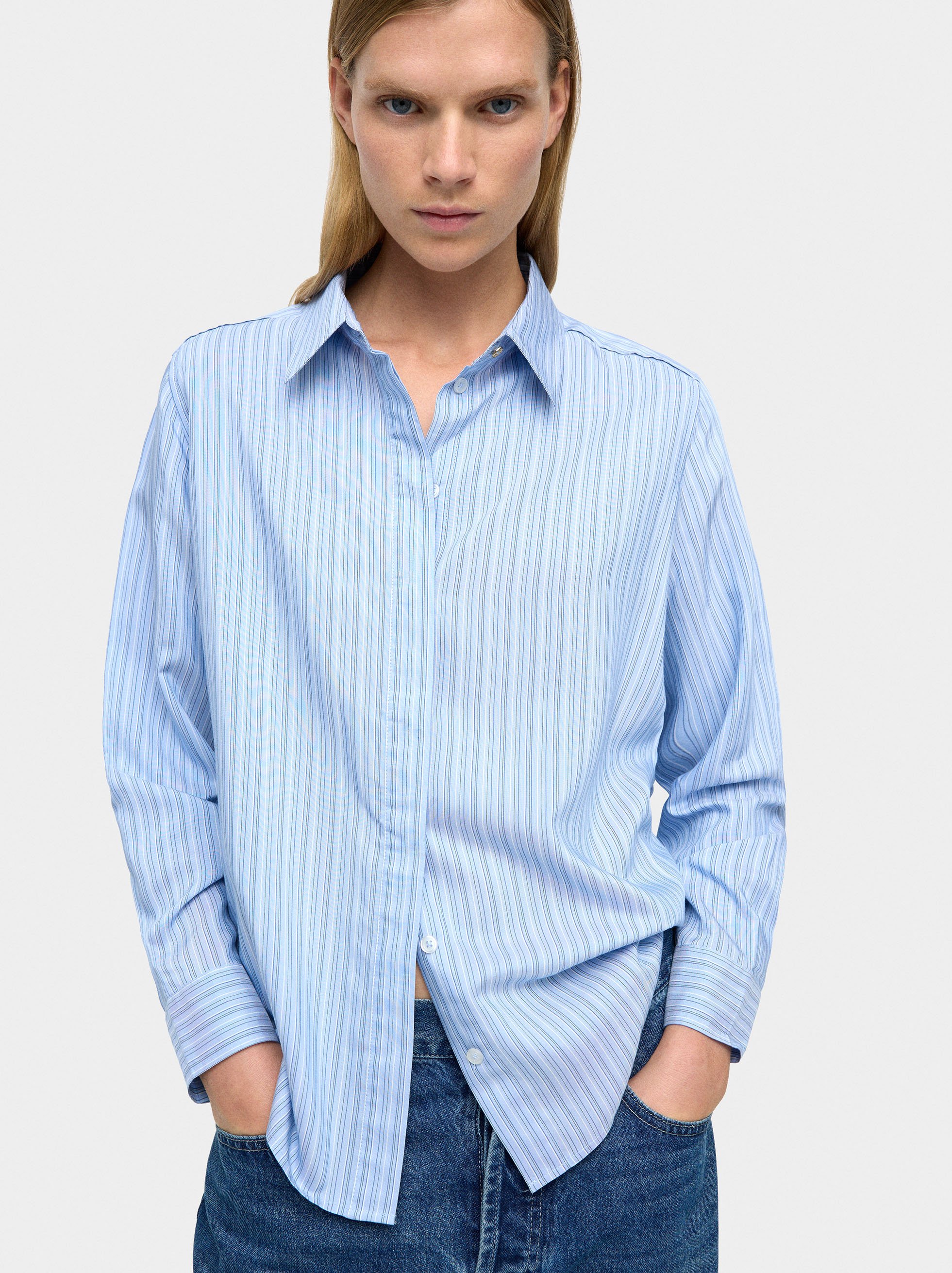 Shirt with pinstripe image number 1.0