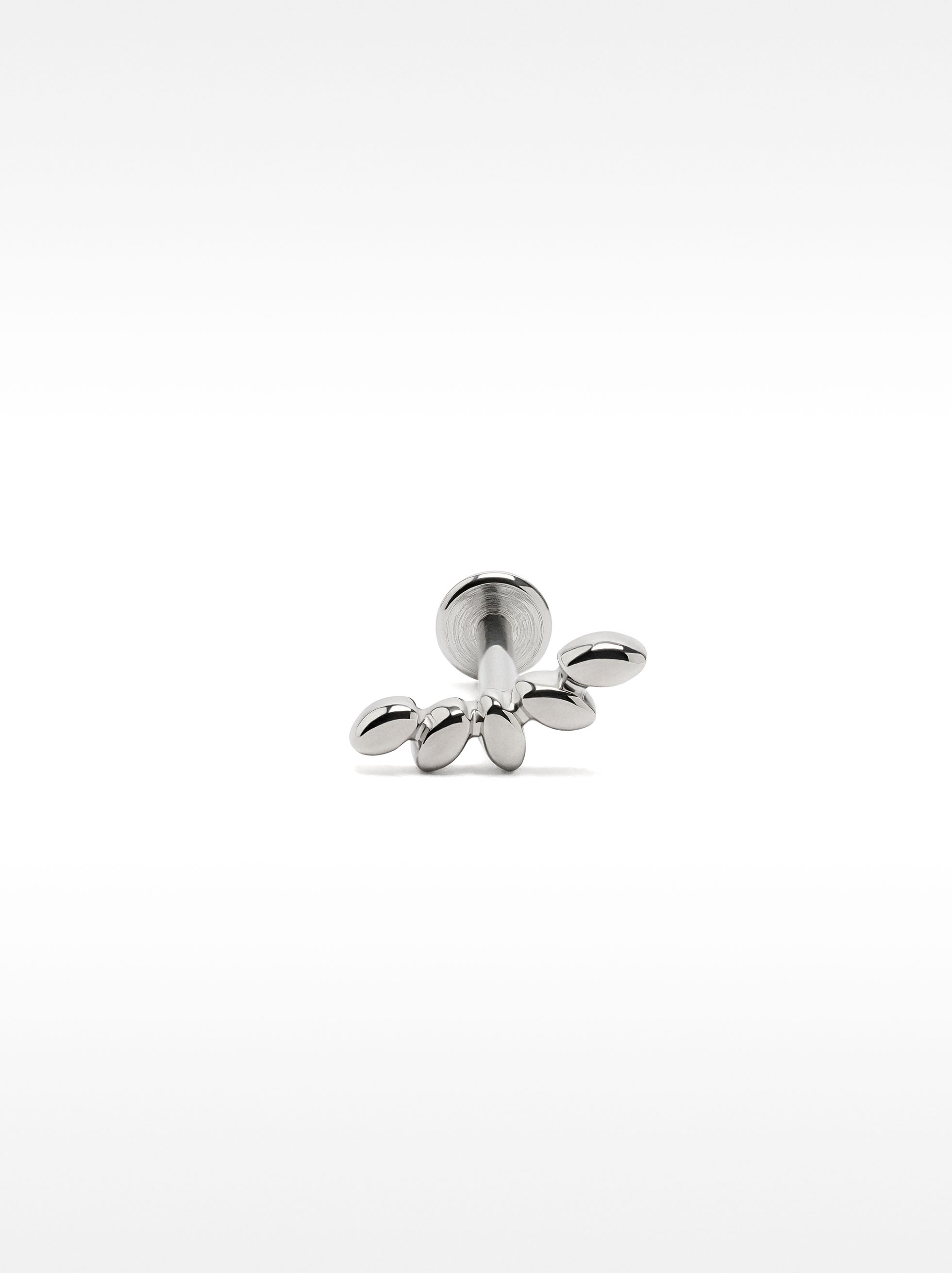 Piercing all’orecchio a forma di foglie – acciaio inossidabile image number 1.0