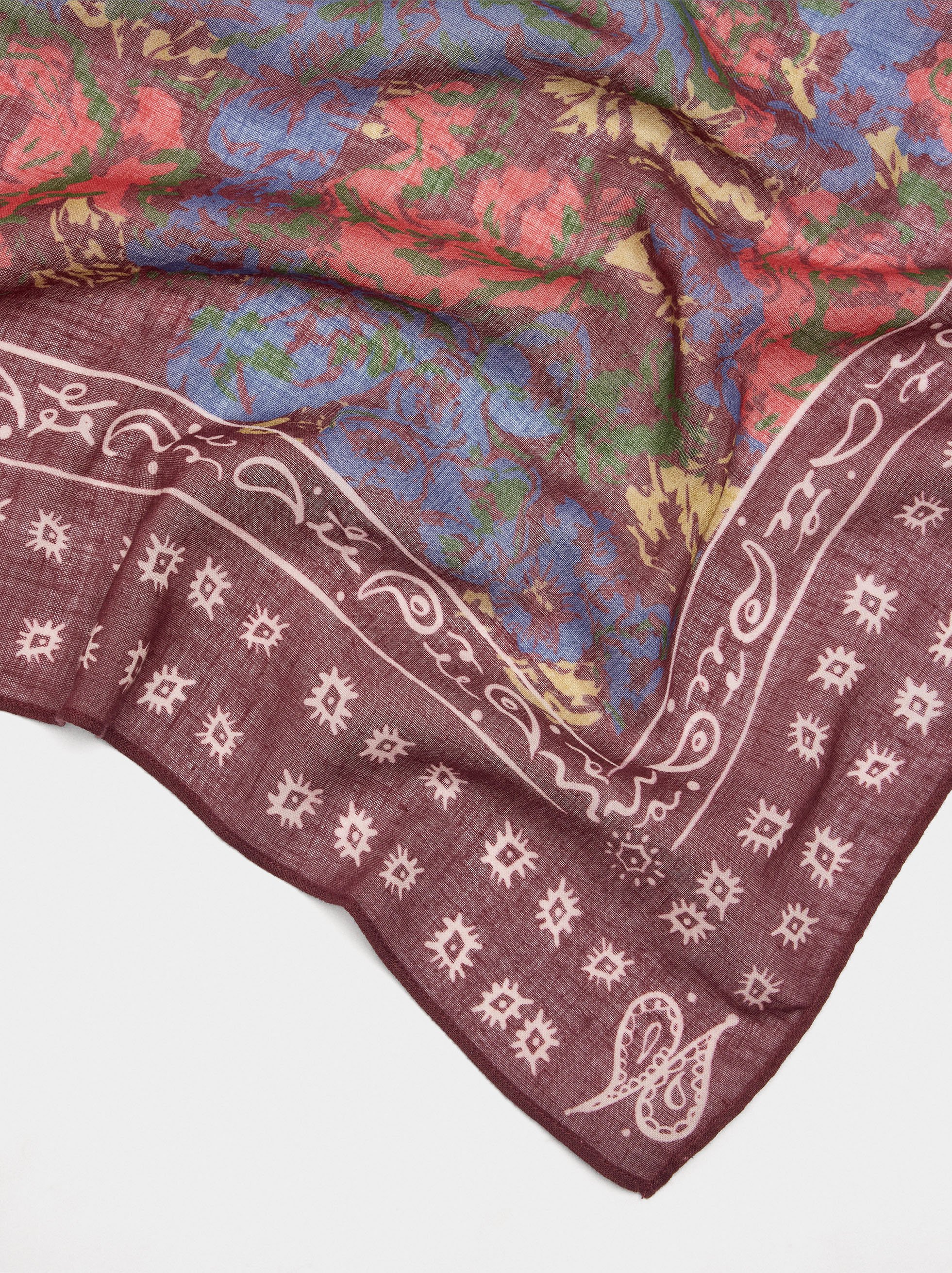 Square scarf 100% cotton image number 1.0