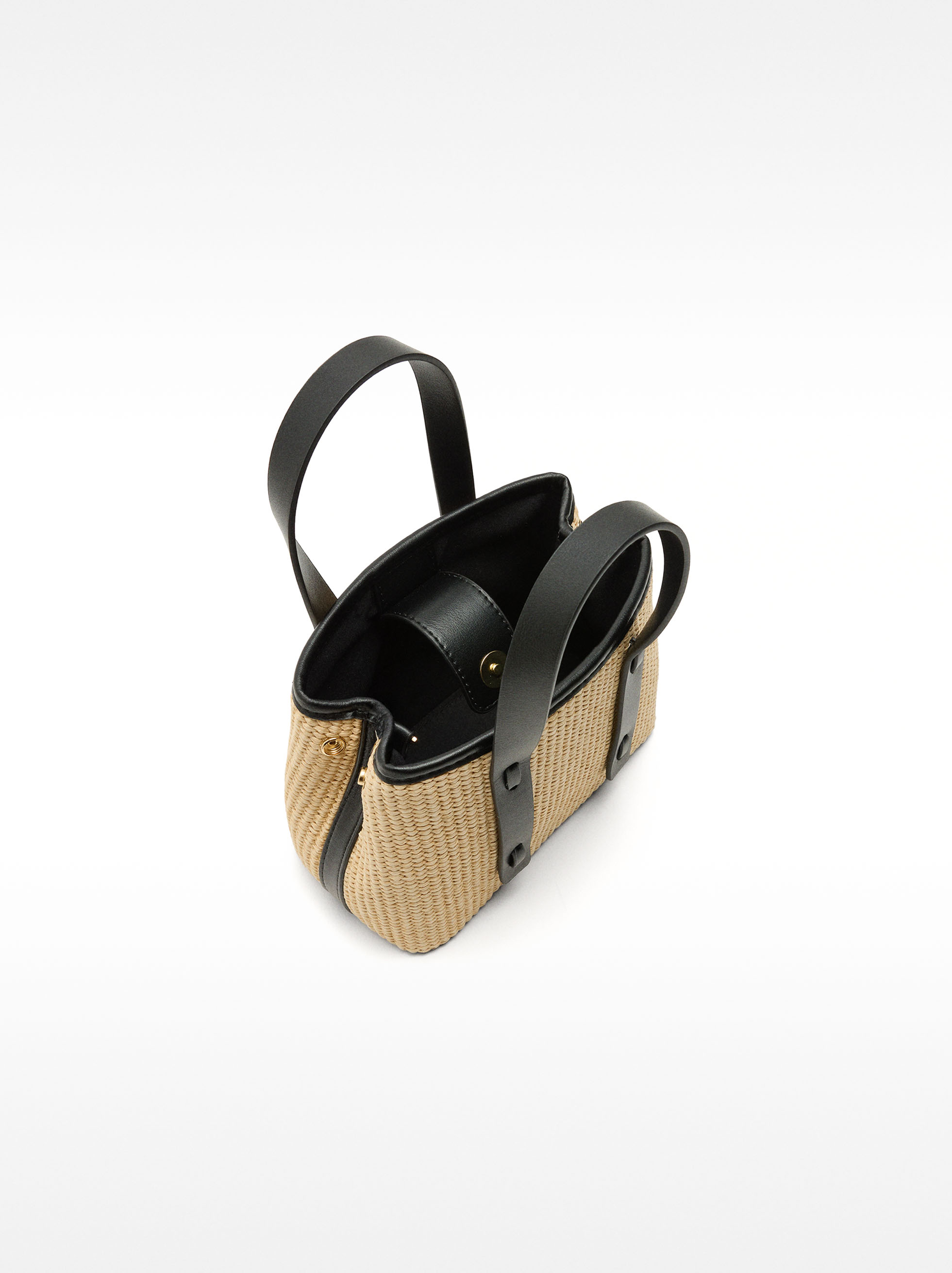 Raffia effect tote bag image number 4.0