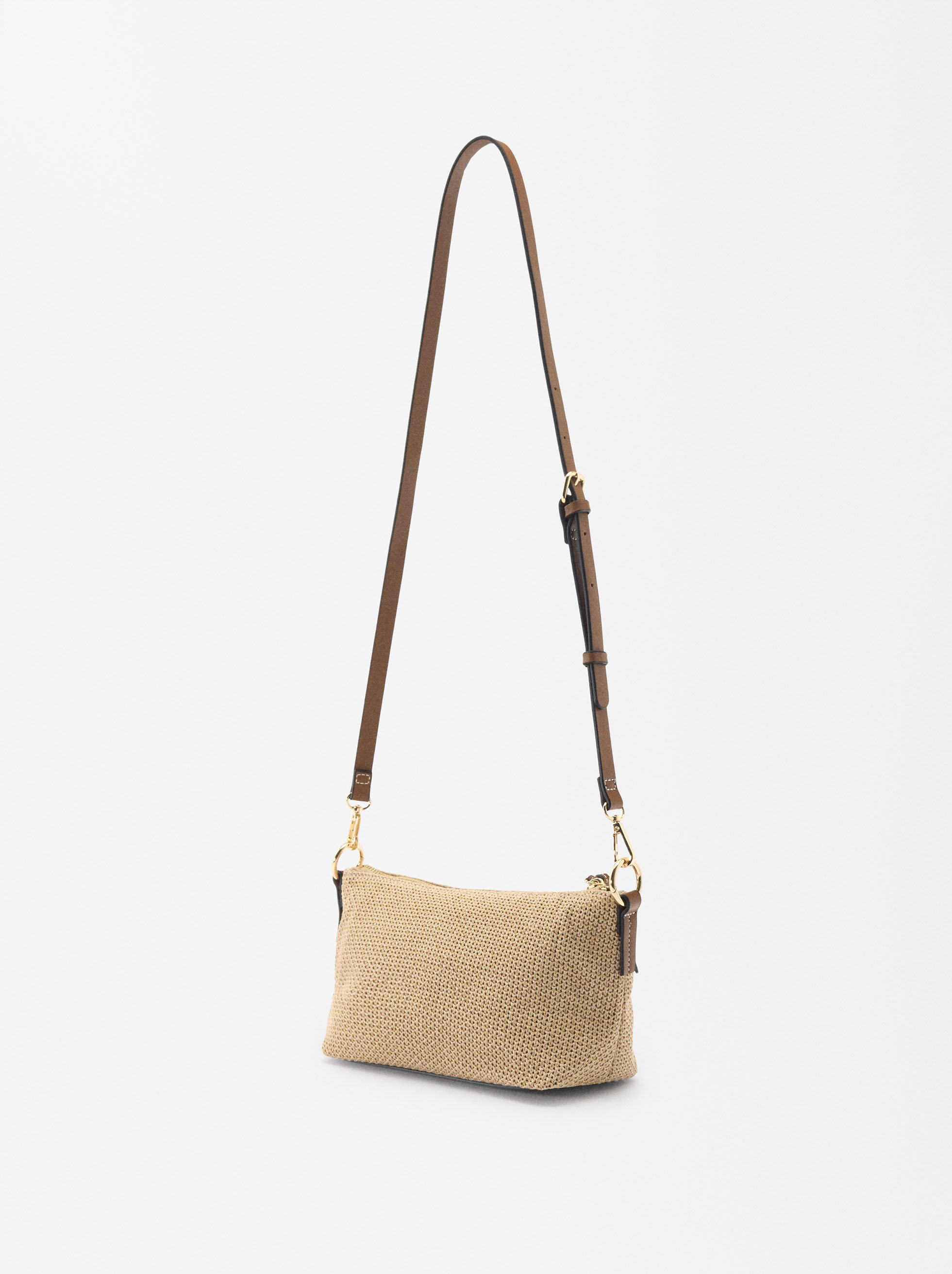 Straw-Effect Crossbody Bag S image number 3.0
