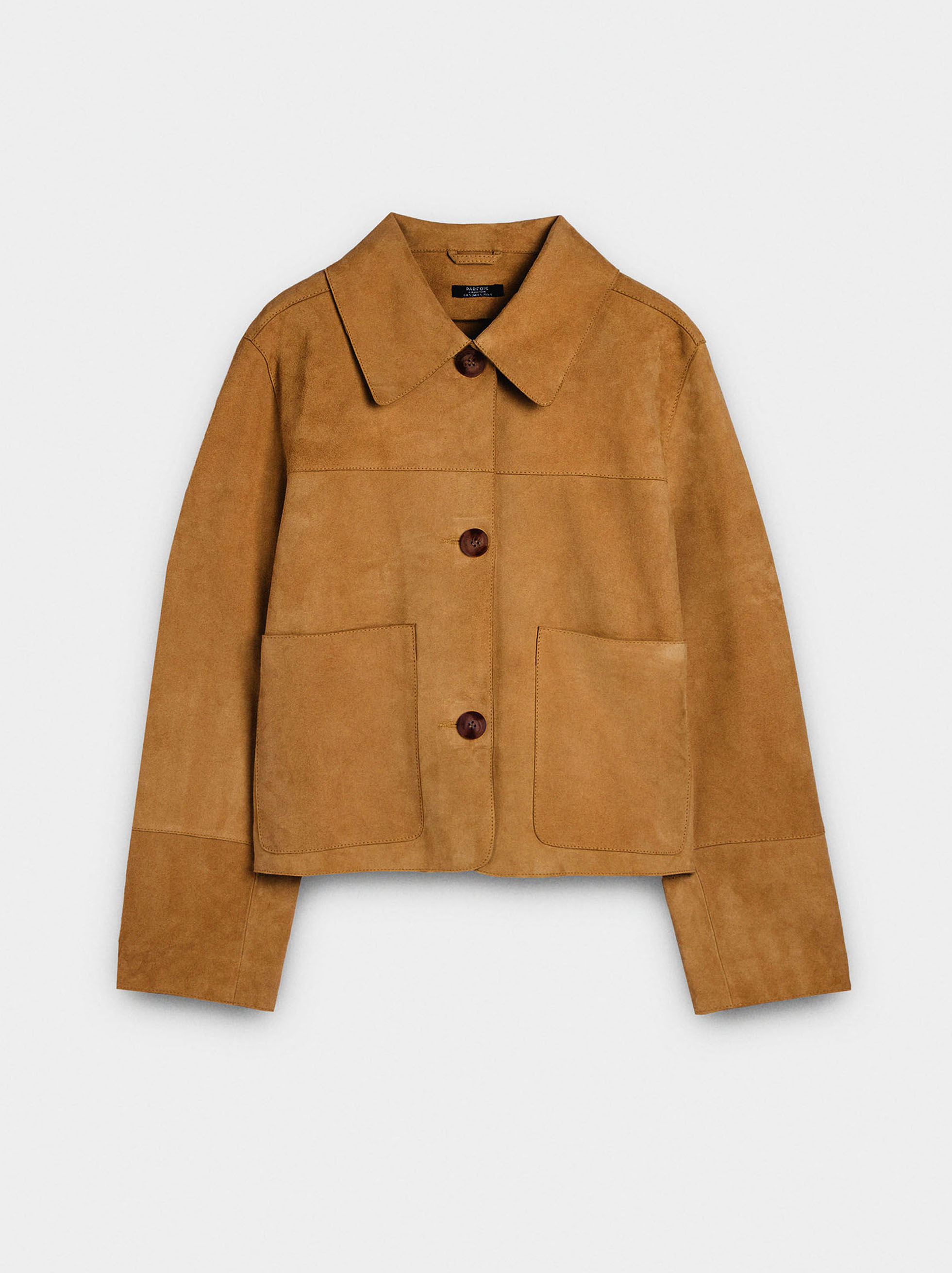 Leather jacket with buttons image number 6.0