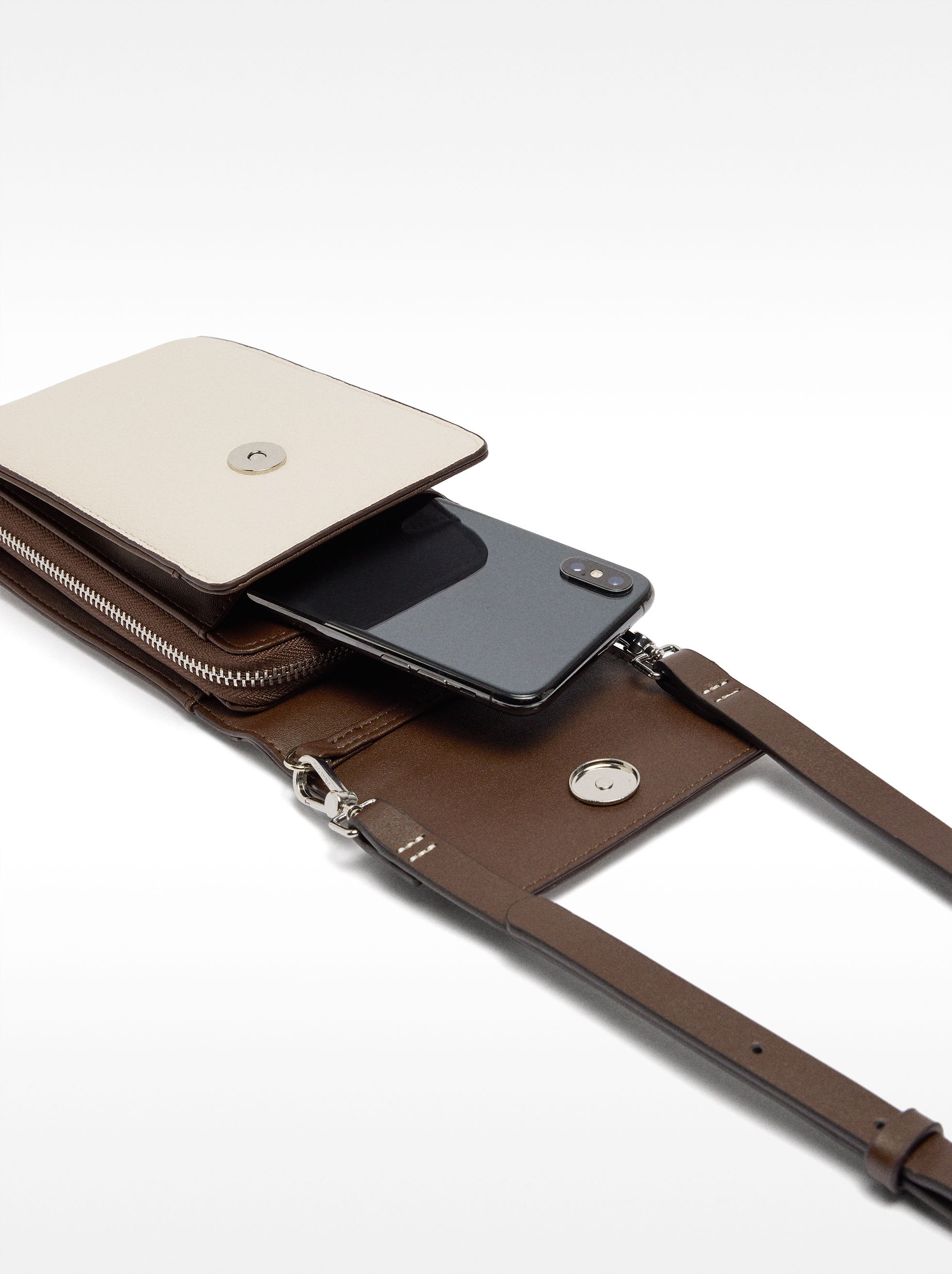 Phone bag with flap closure image number 3.0