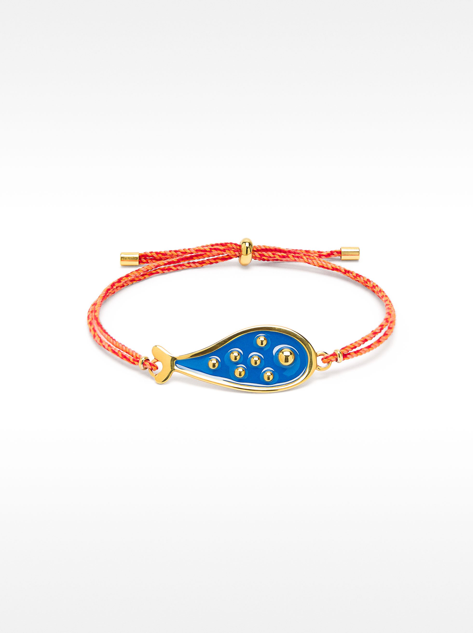 Adjustable charm bracelet with fish image number 0.0