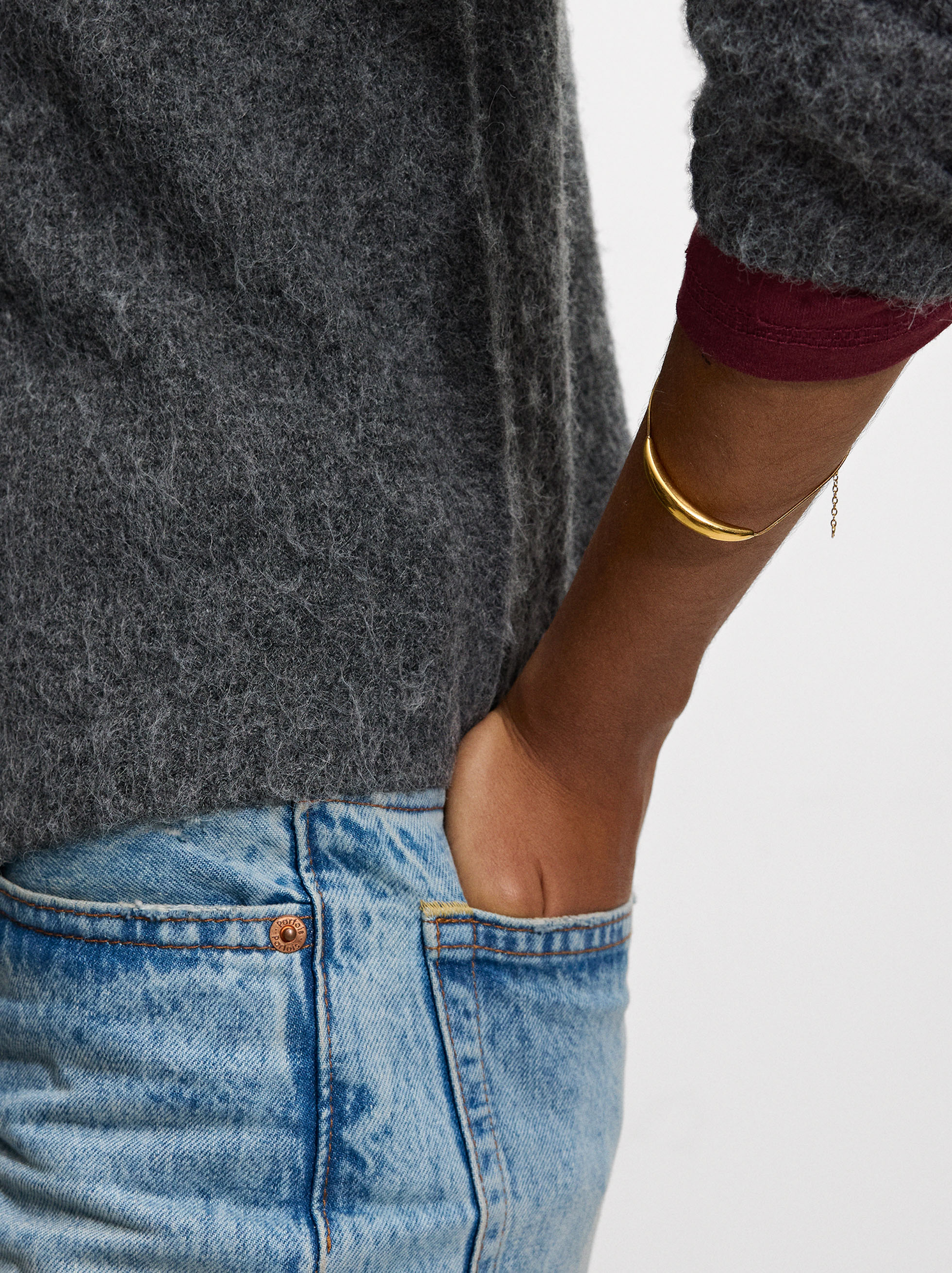 Boomerang Bracelet - Stainless Steel image number 1.0