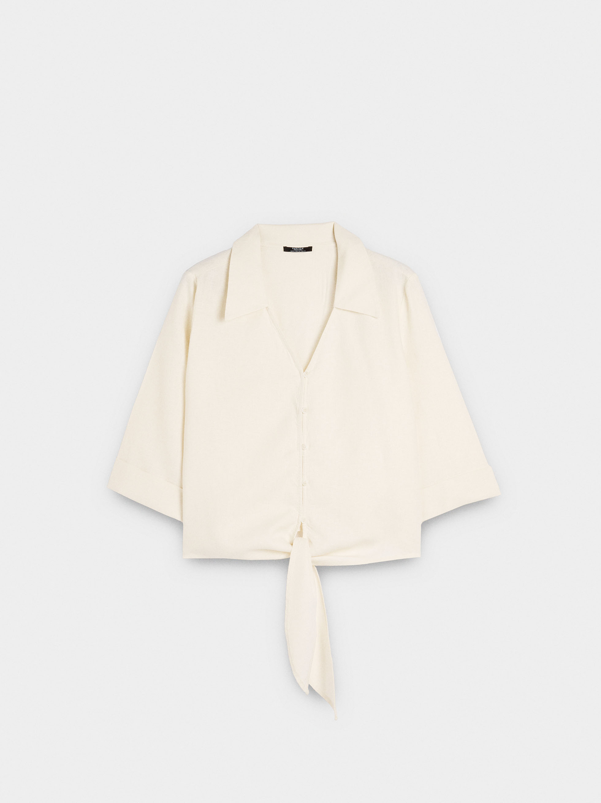 Linen-blend shirt  image number 4.0