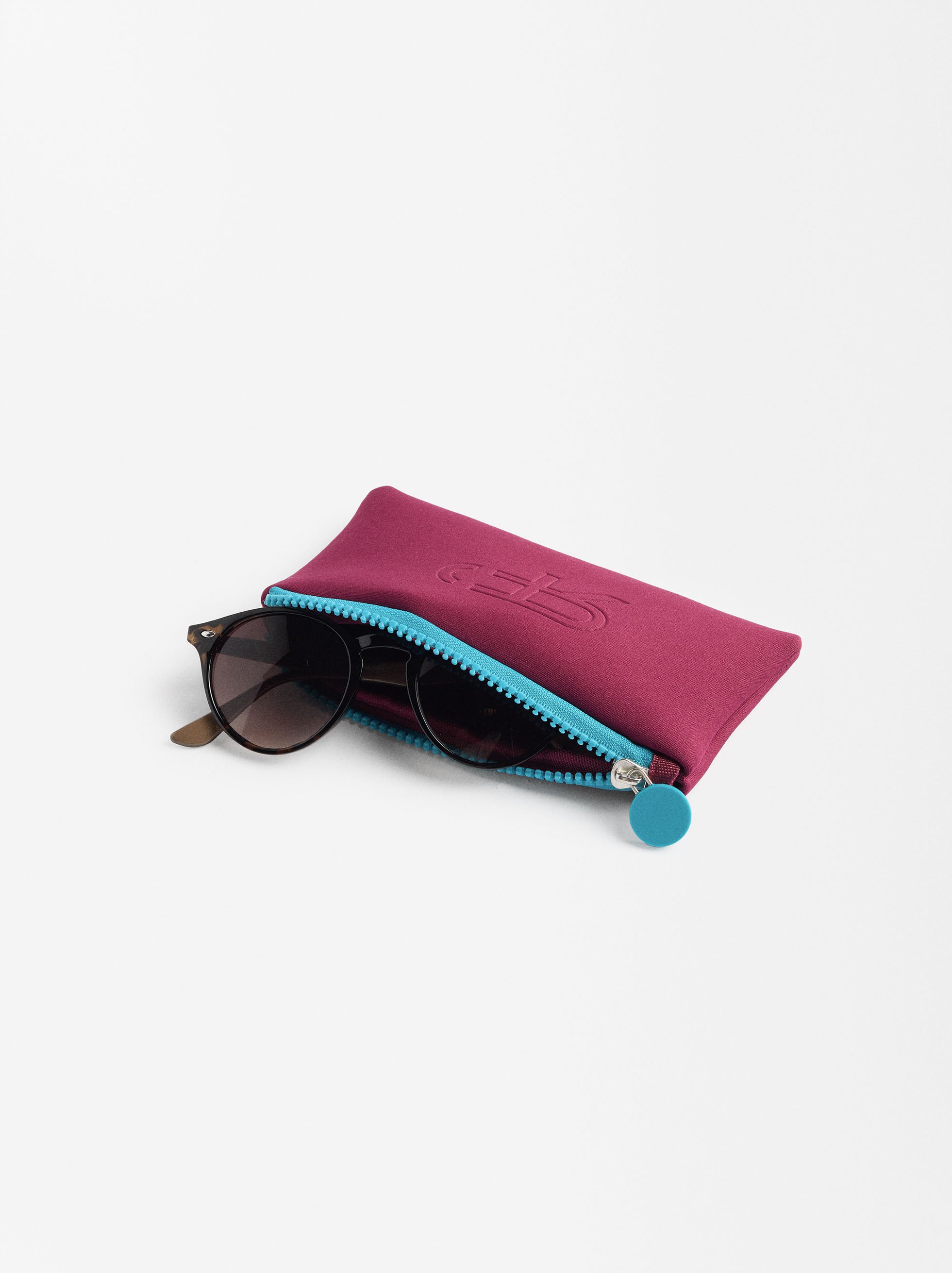 Round sunglasses , Brown, hi-res