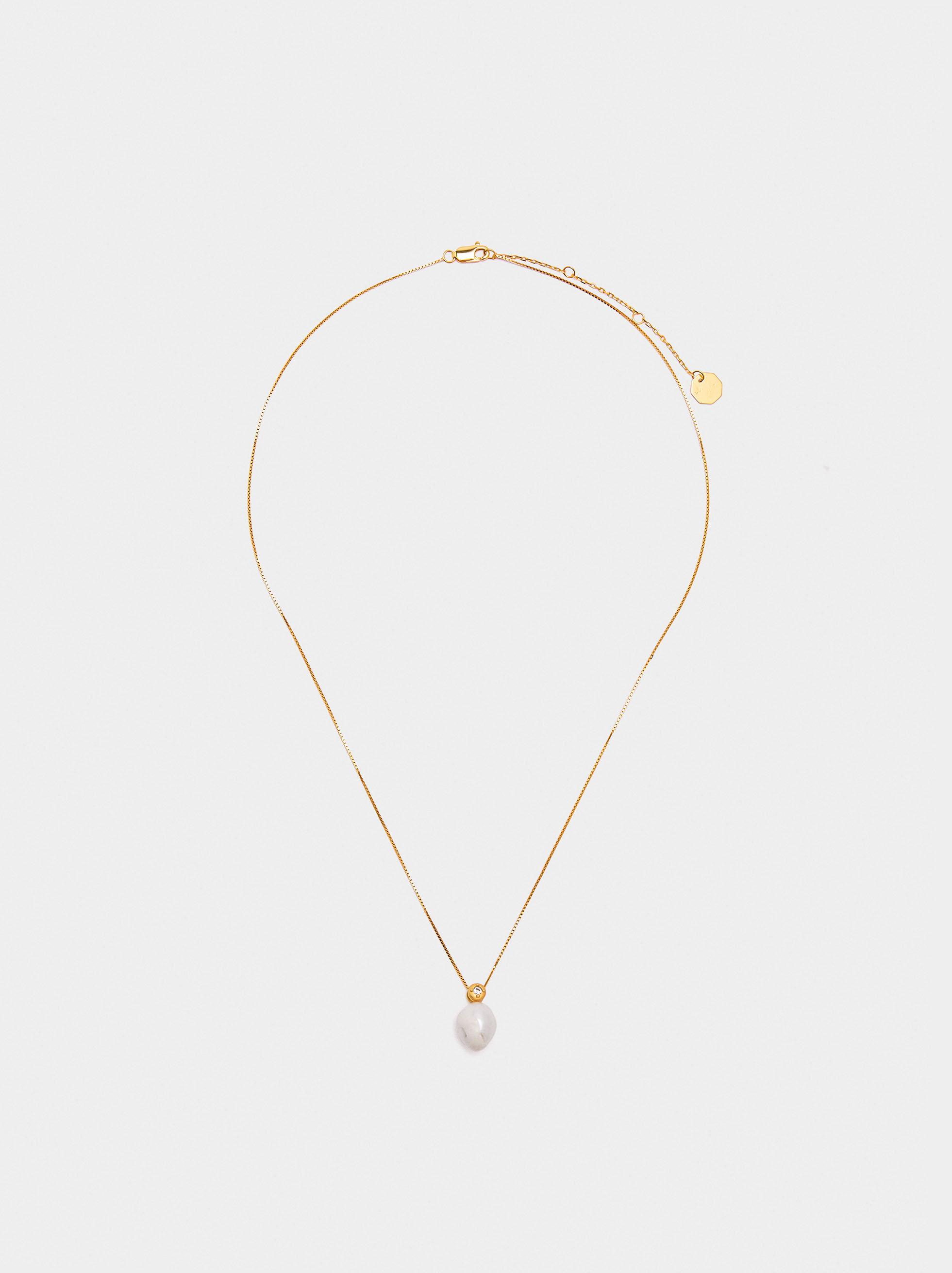 Necklace with freshwater pearl pendant – 925 sterling silver image number 2.0