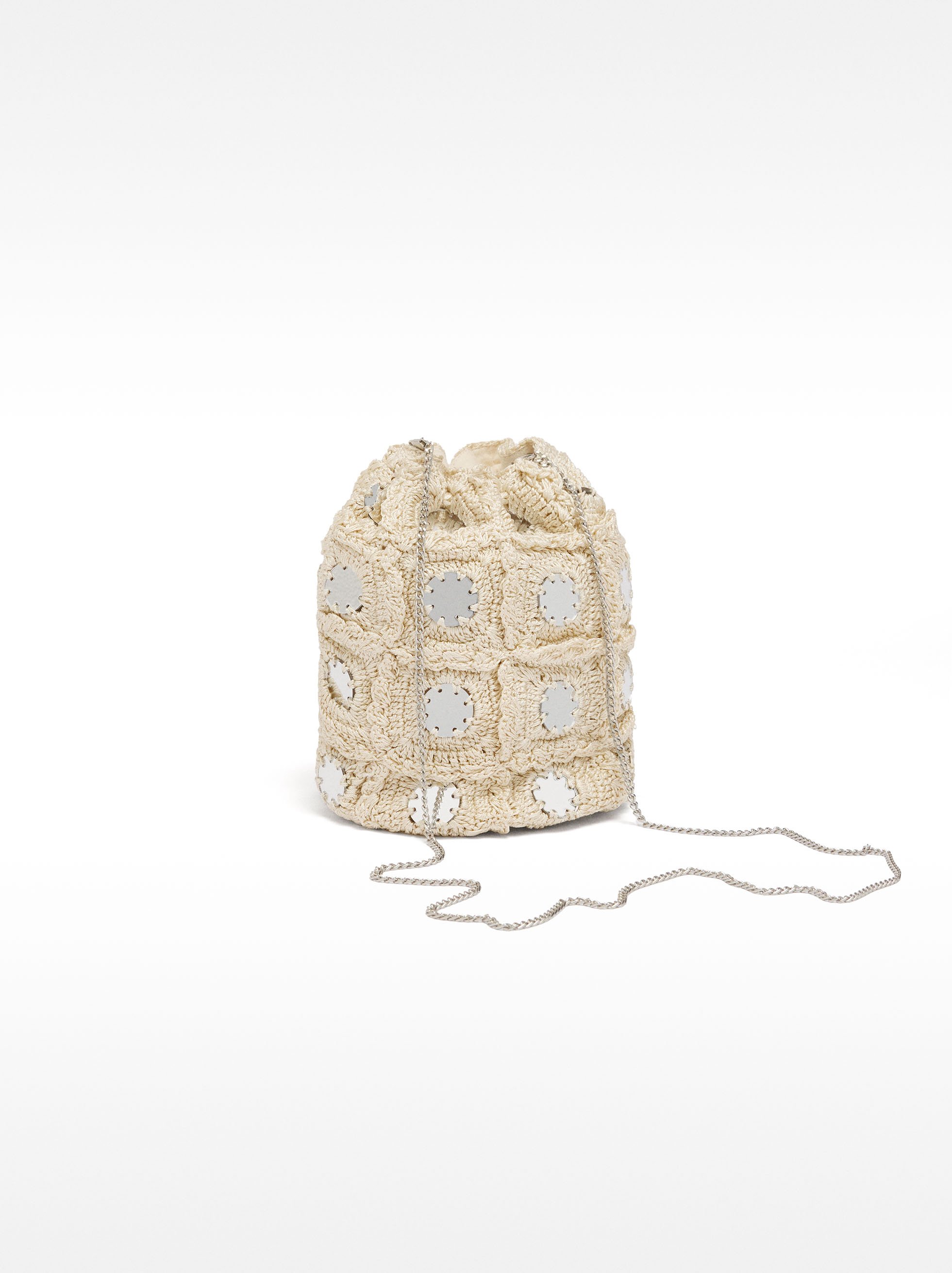 Mesh bucket bag with mirror details image number 3.0