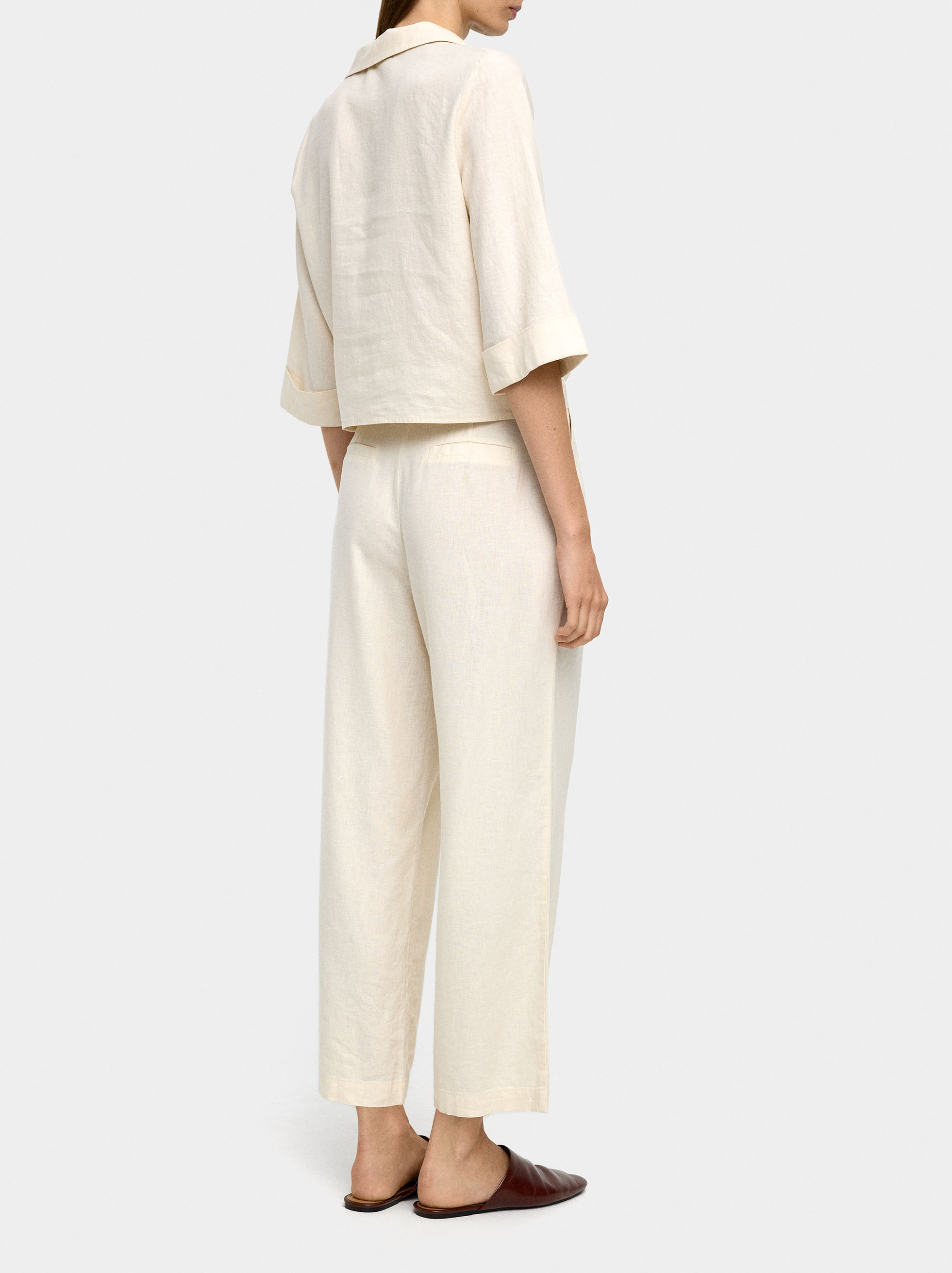 Linen-blend shirt  image number 2.0