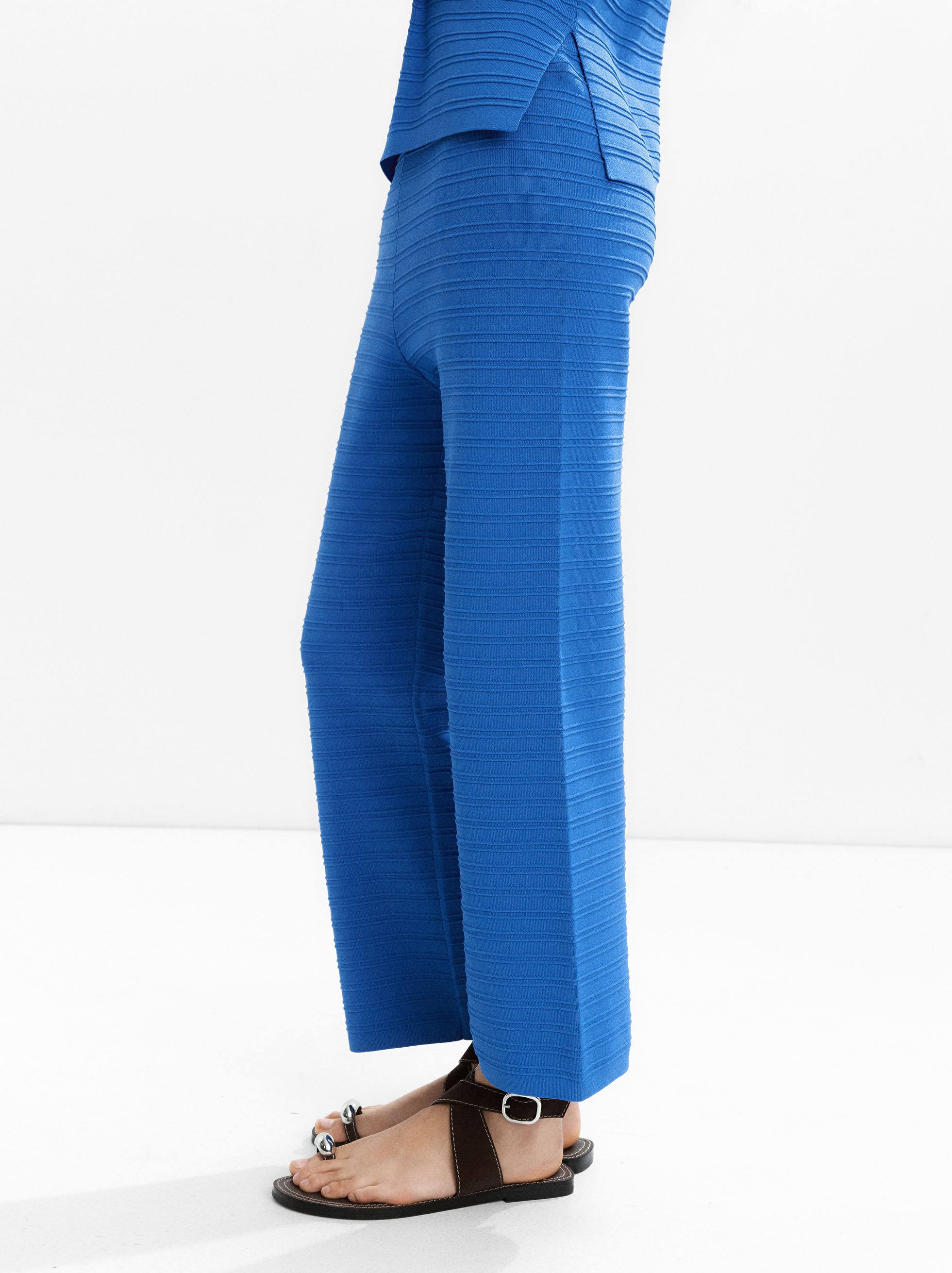 Ribbed knit trousers image number 2.0