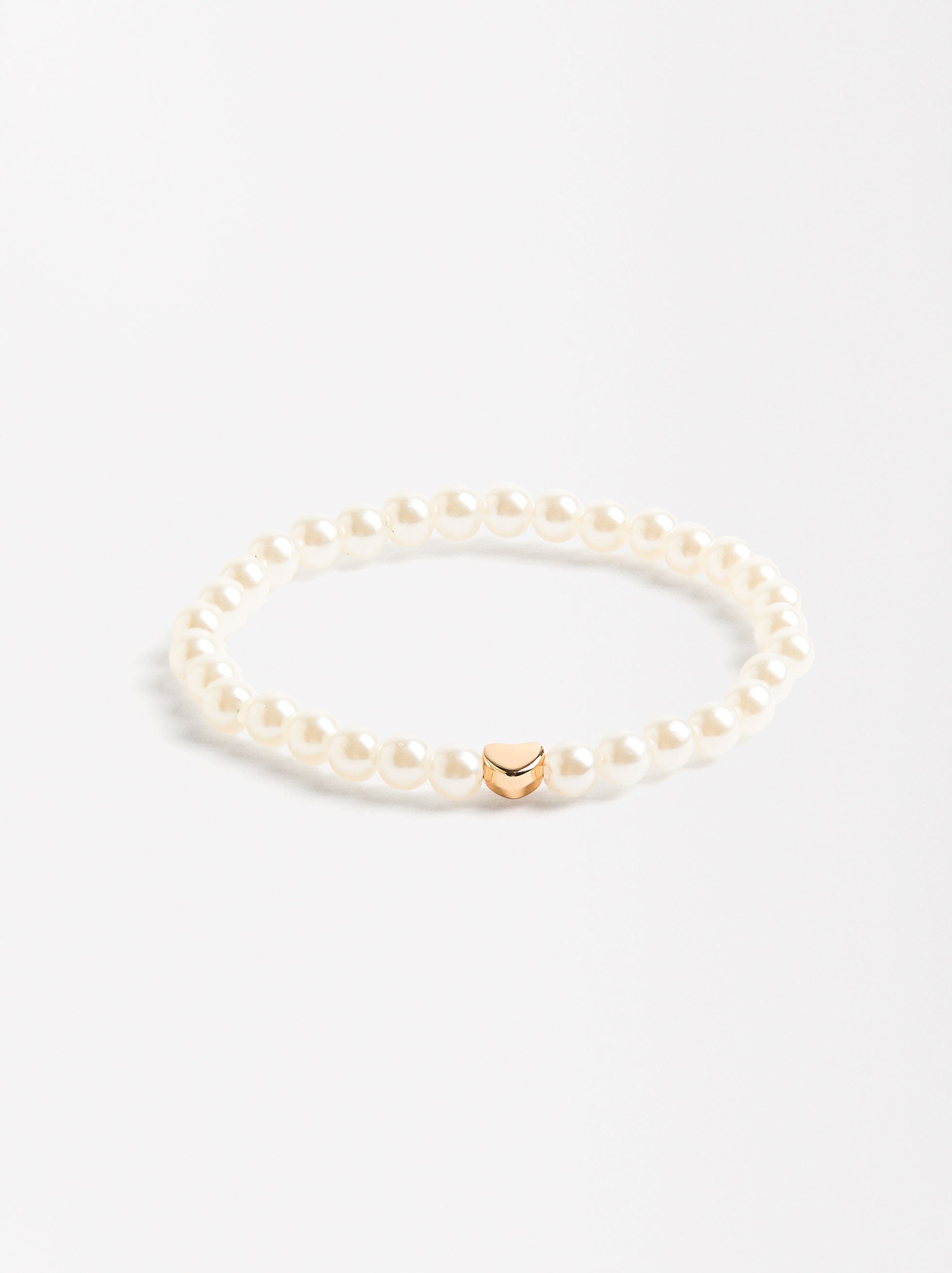 Bracelet with pearls and heart image number 0.0