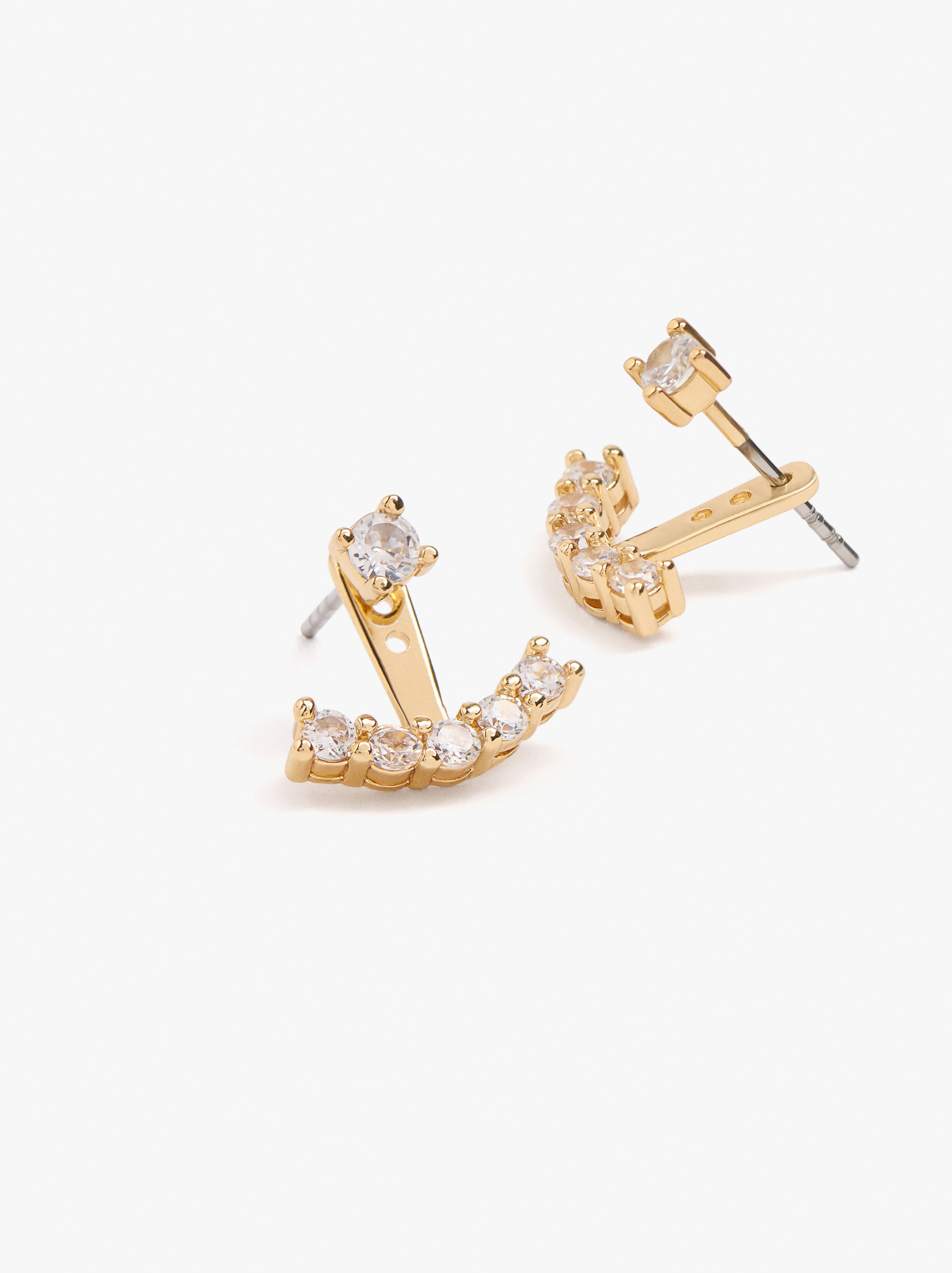 Pendientes ear jacket con circonitas image number 1.0