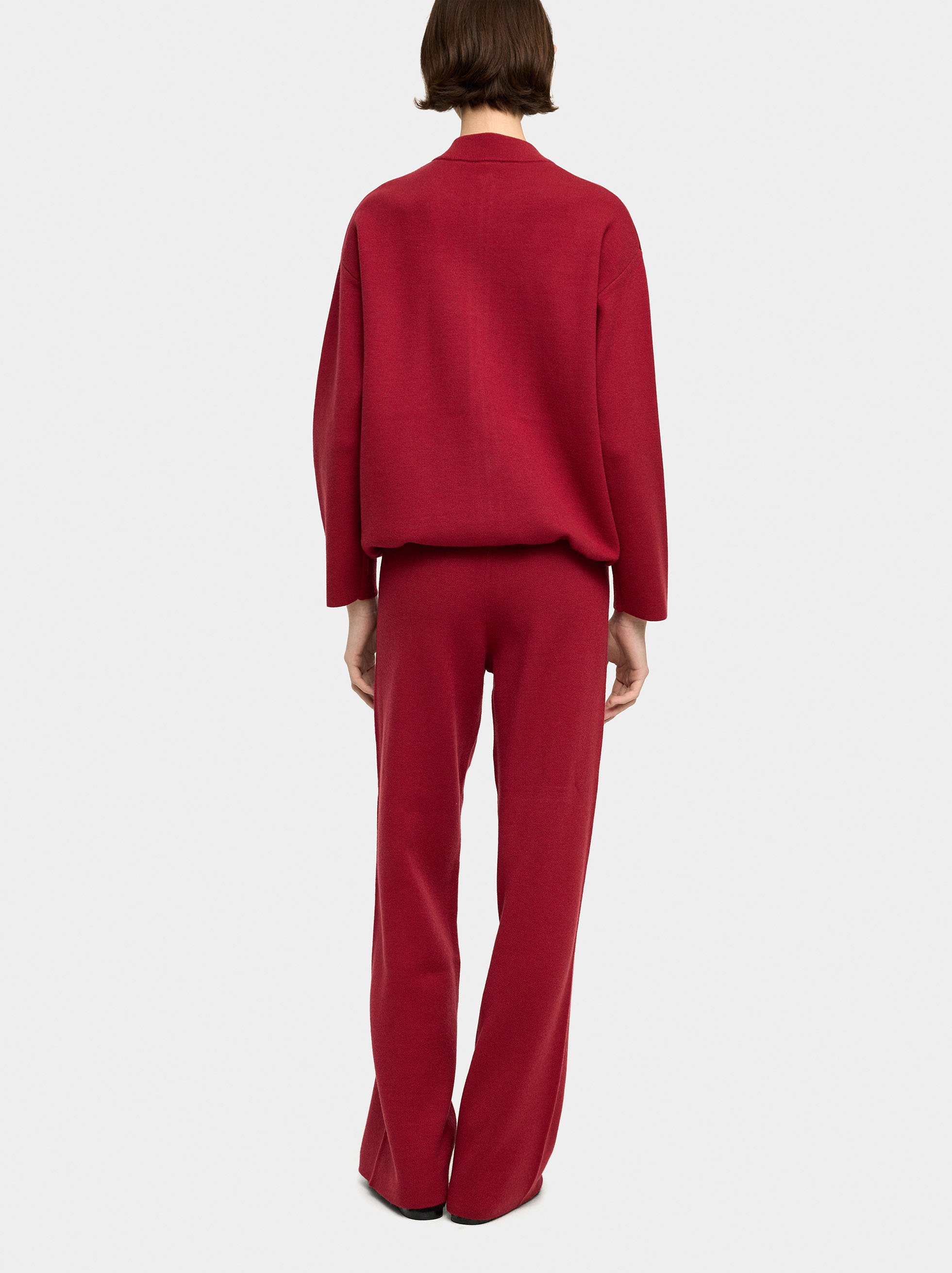 Knit cardigan with zipper closure image number 2.0