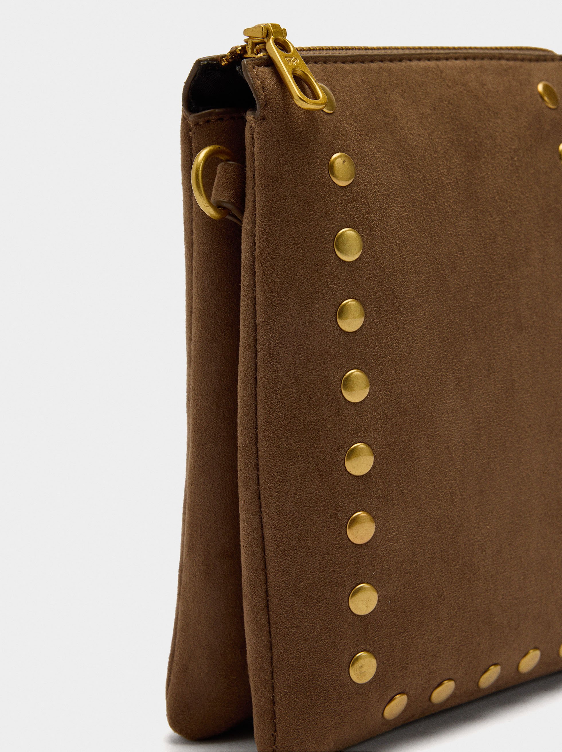 Crossbody bag with texture and studs image number 1.0