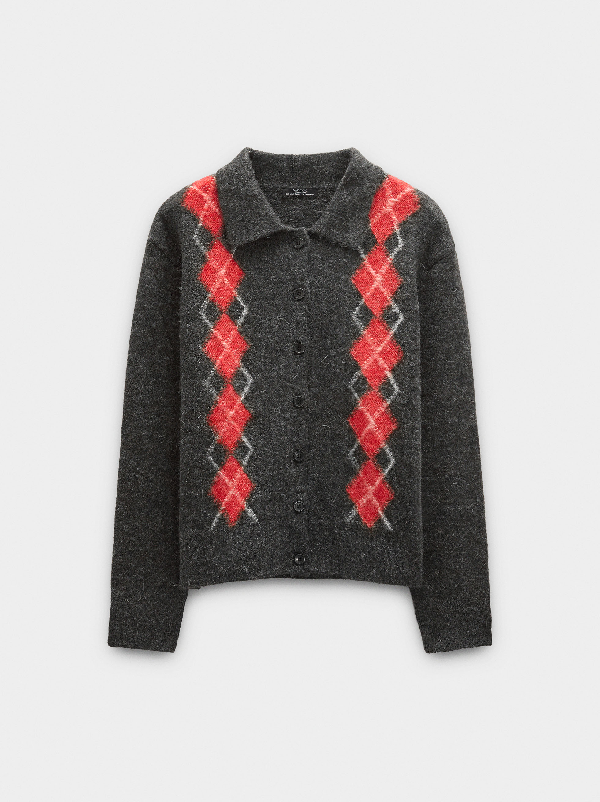 Cardigan en maille avec losanges image number 6.0