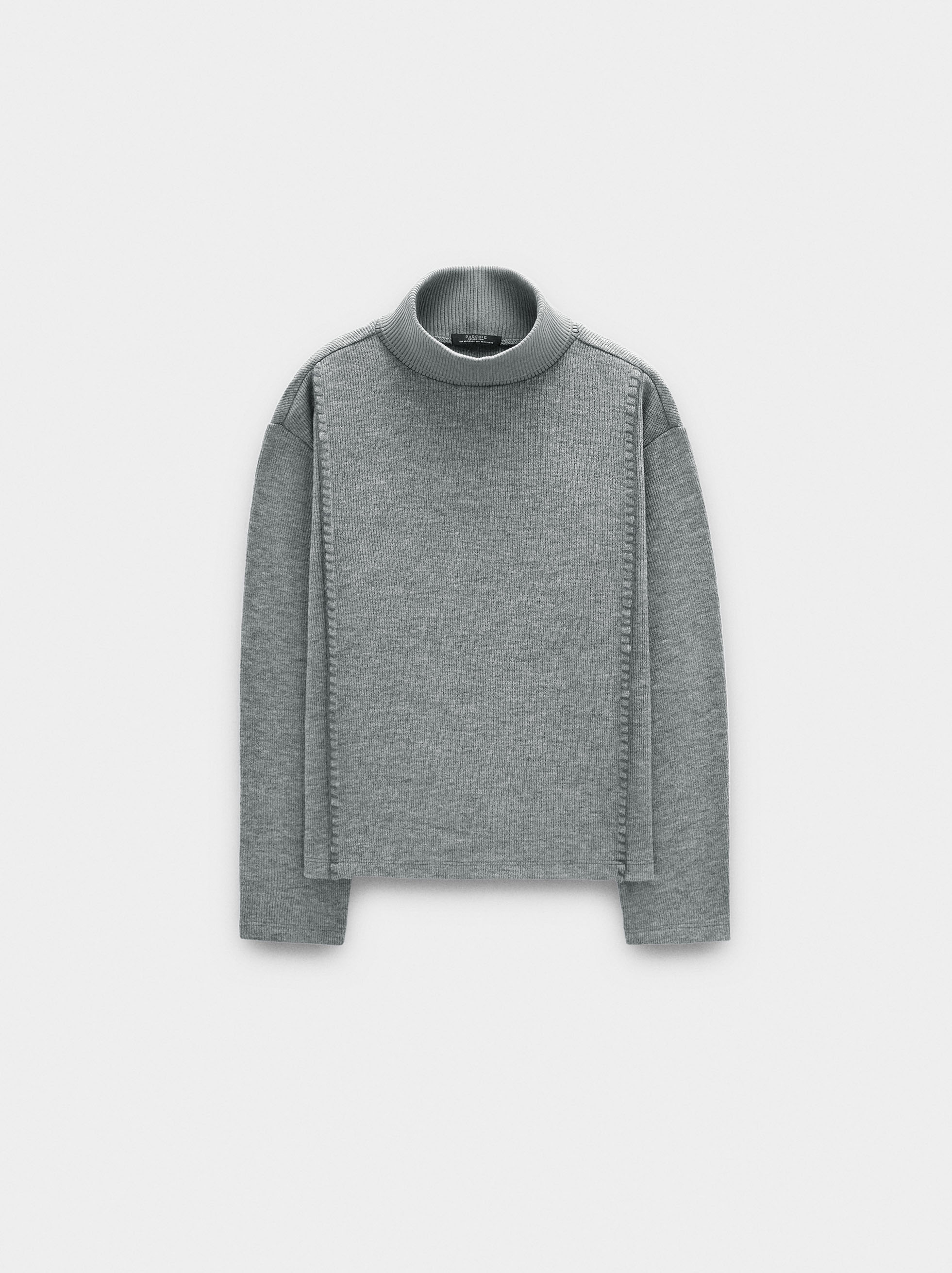 Ribbed sweater with turtleneck image number 4.0