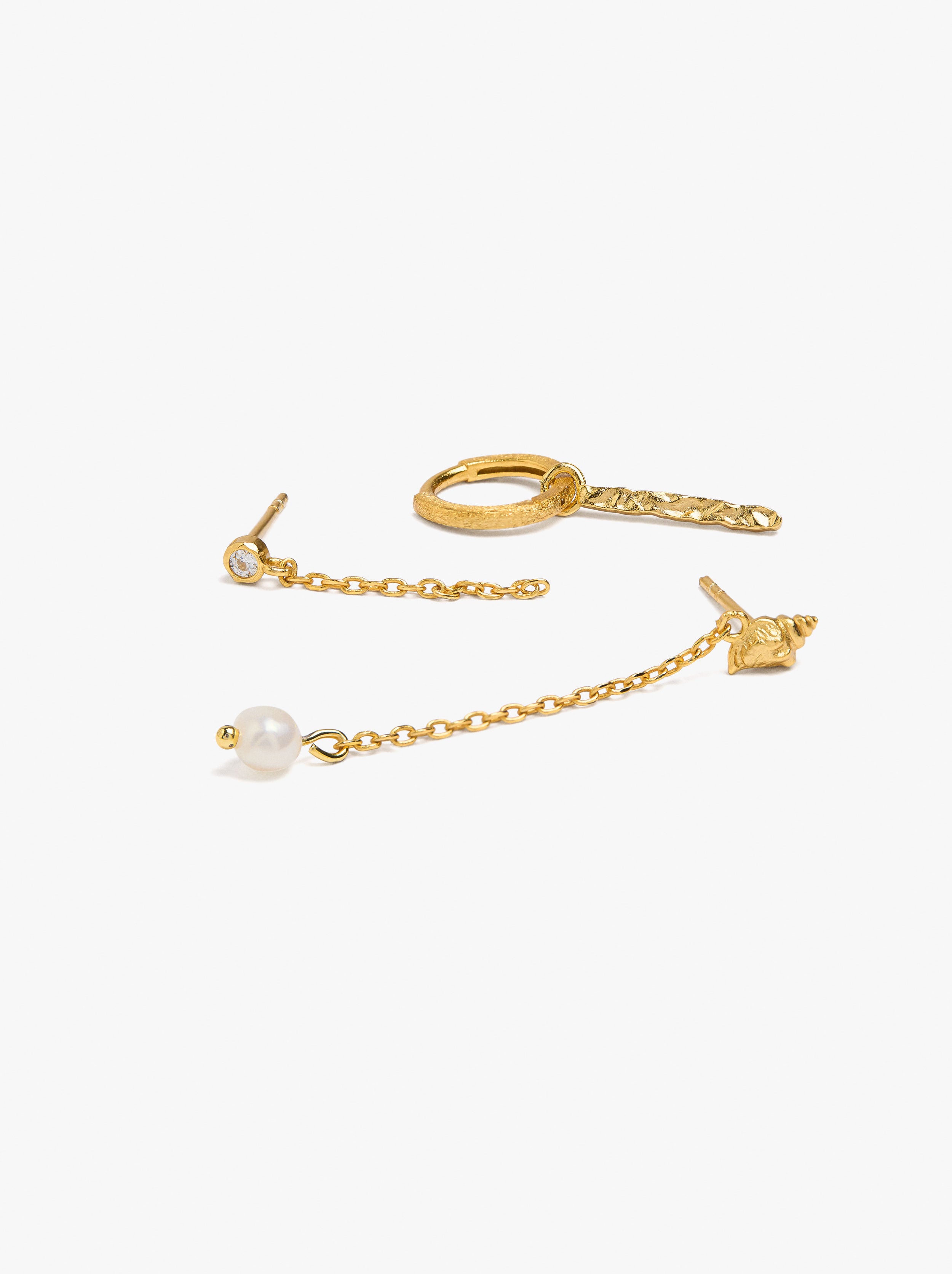 Ohrring-Set mit 18k vergoldeter Perle image number 2.0