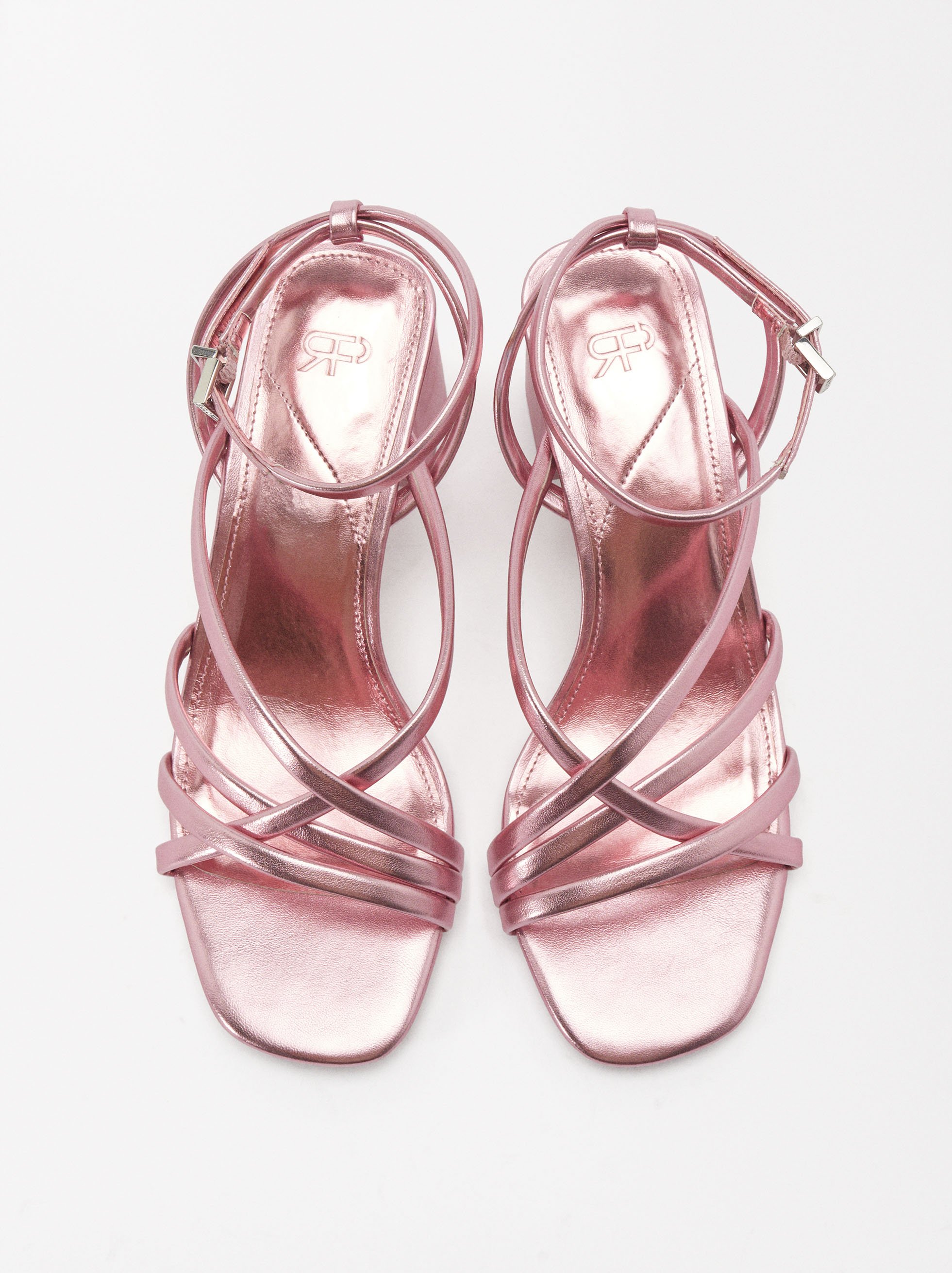 Online Exclusive - Metallic Strap High Heel Sandals image number 1.0
