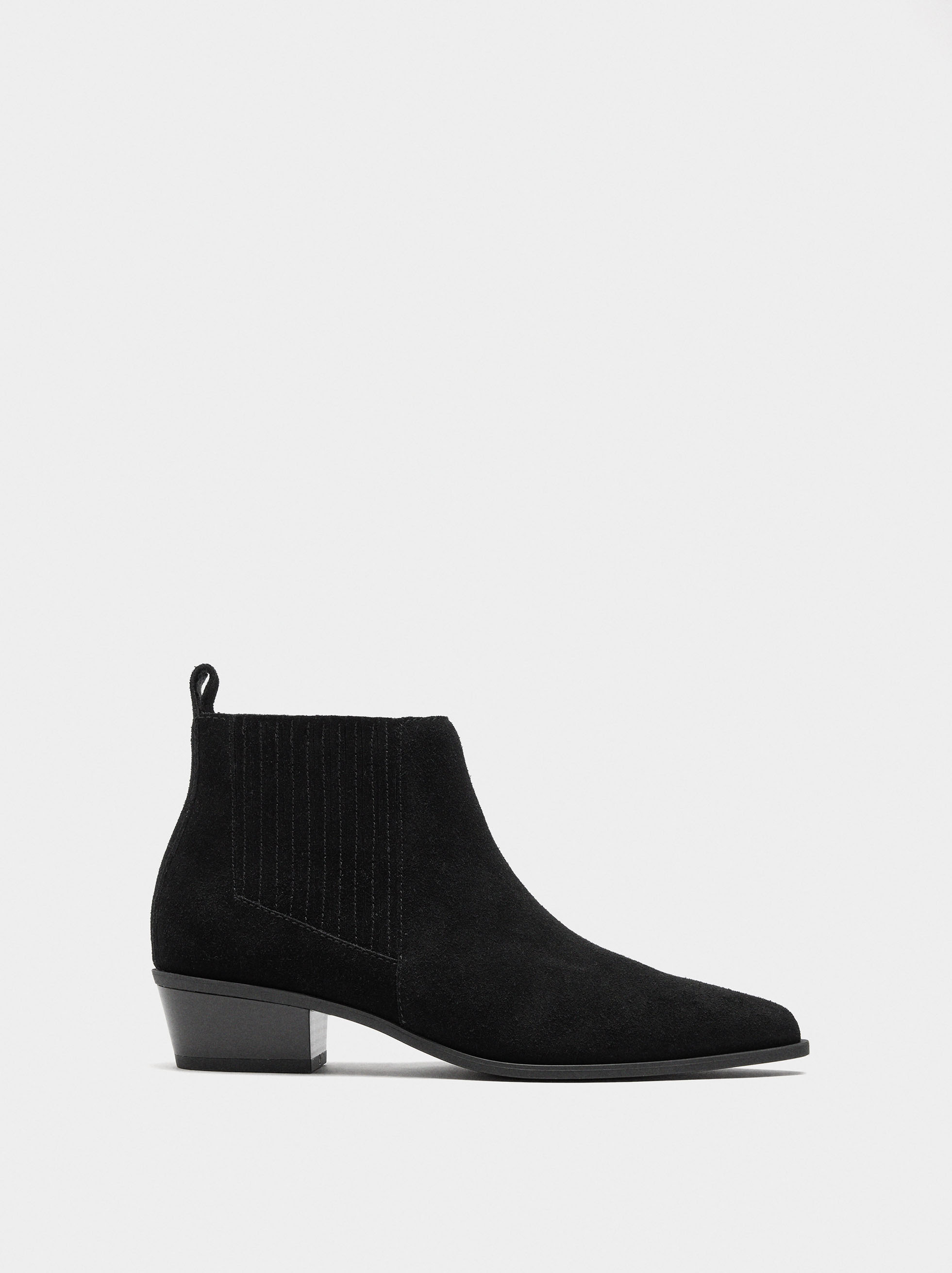 Leather ankle boots with heels image number 2.0
