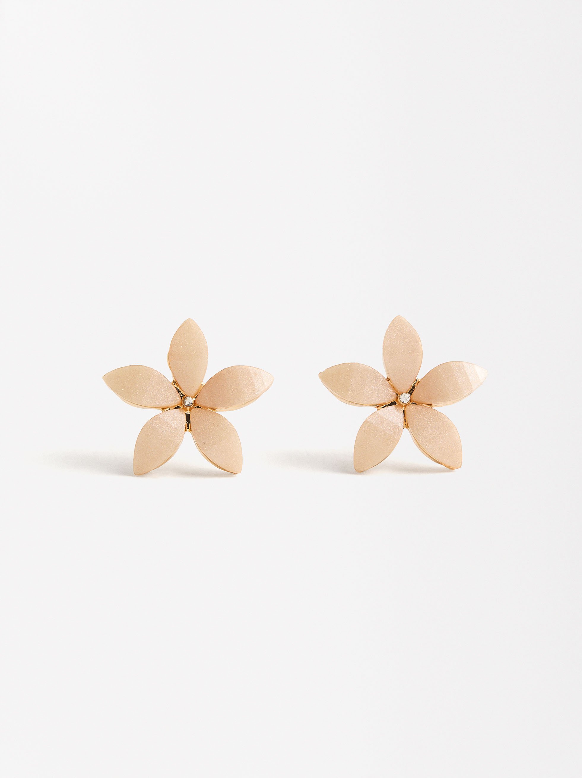 Pendientes flor con resina image number 0.0