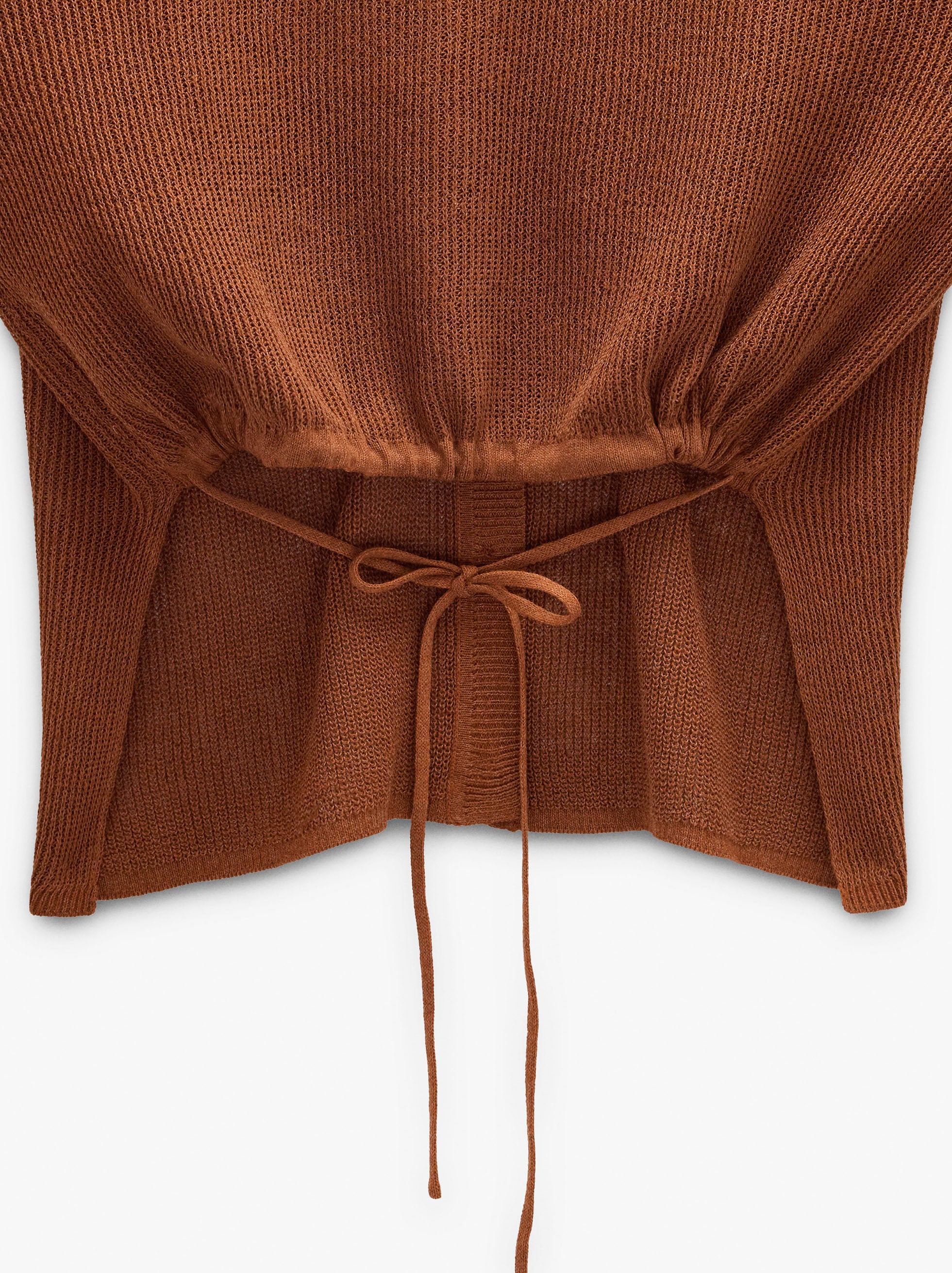 Knit cardigan with adjustable drawstring image number 5.0