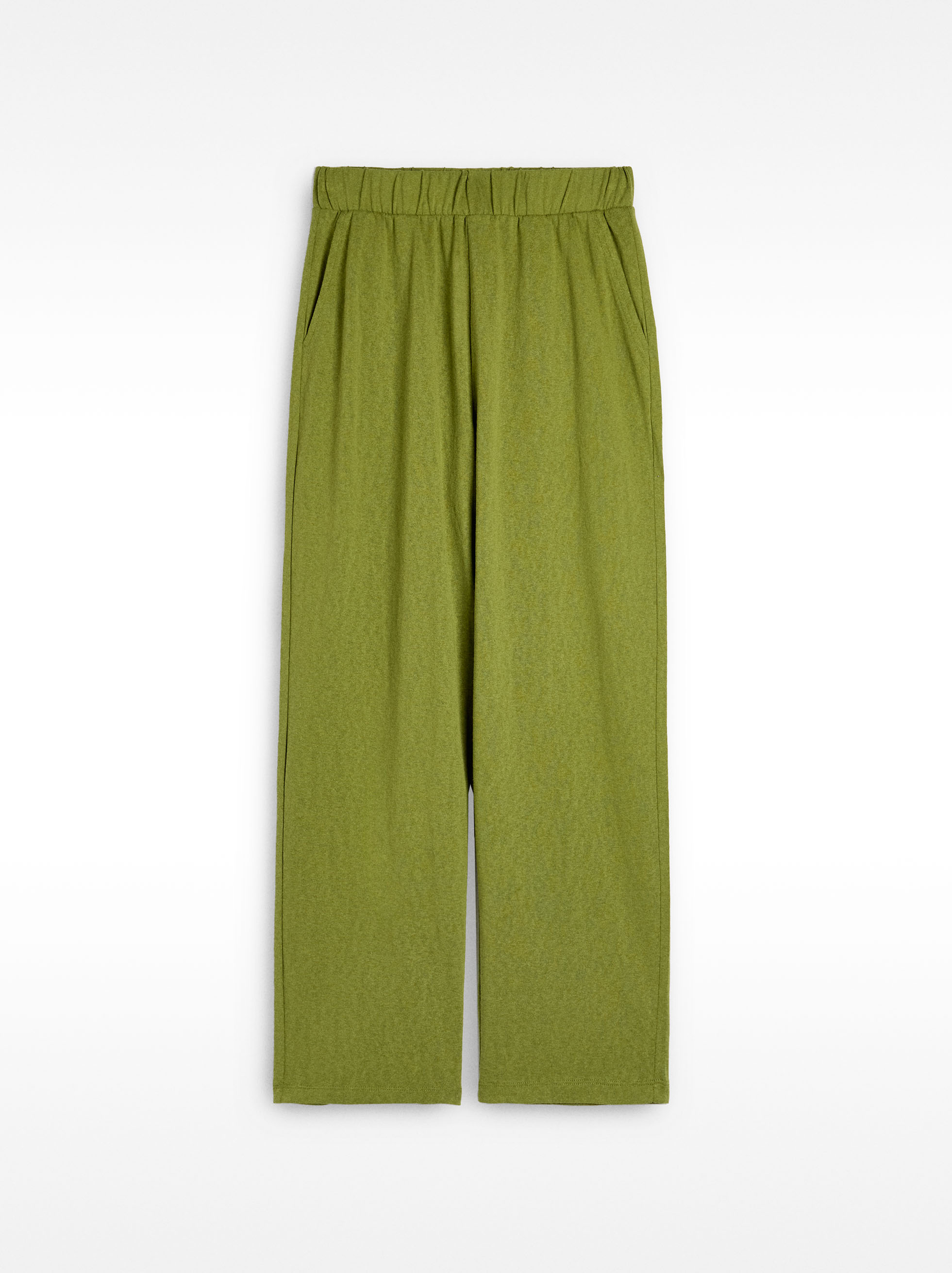Cotton trousers with elastic waist image number 5.0