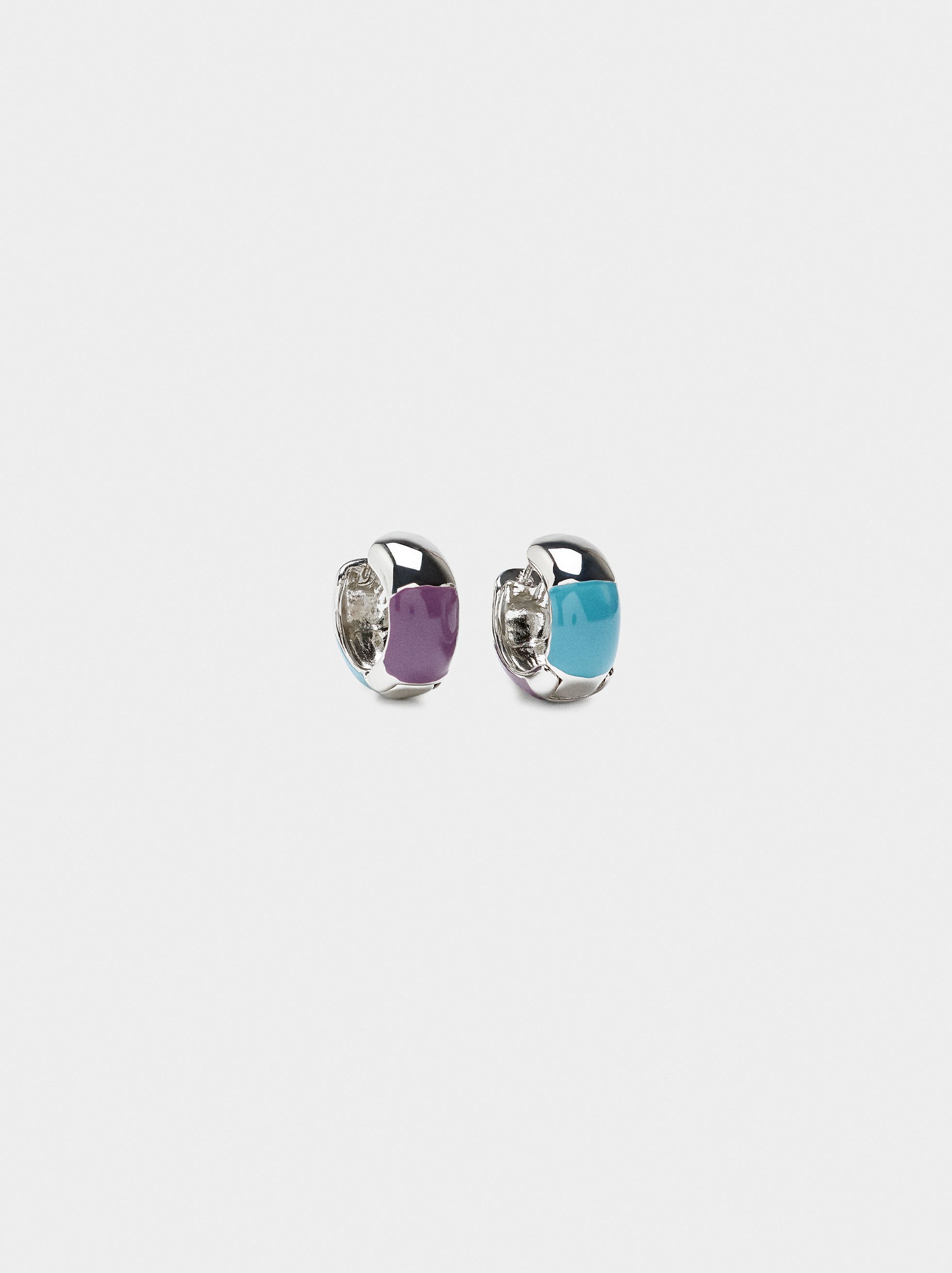 Hoop earrings with enamel image number 0.0