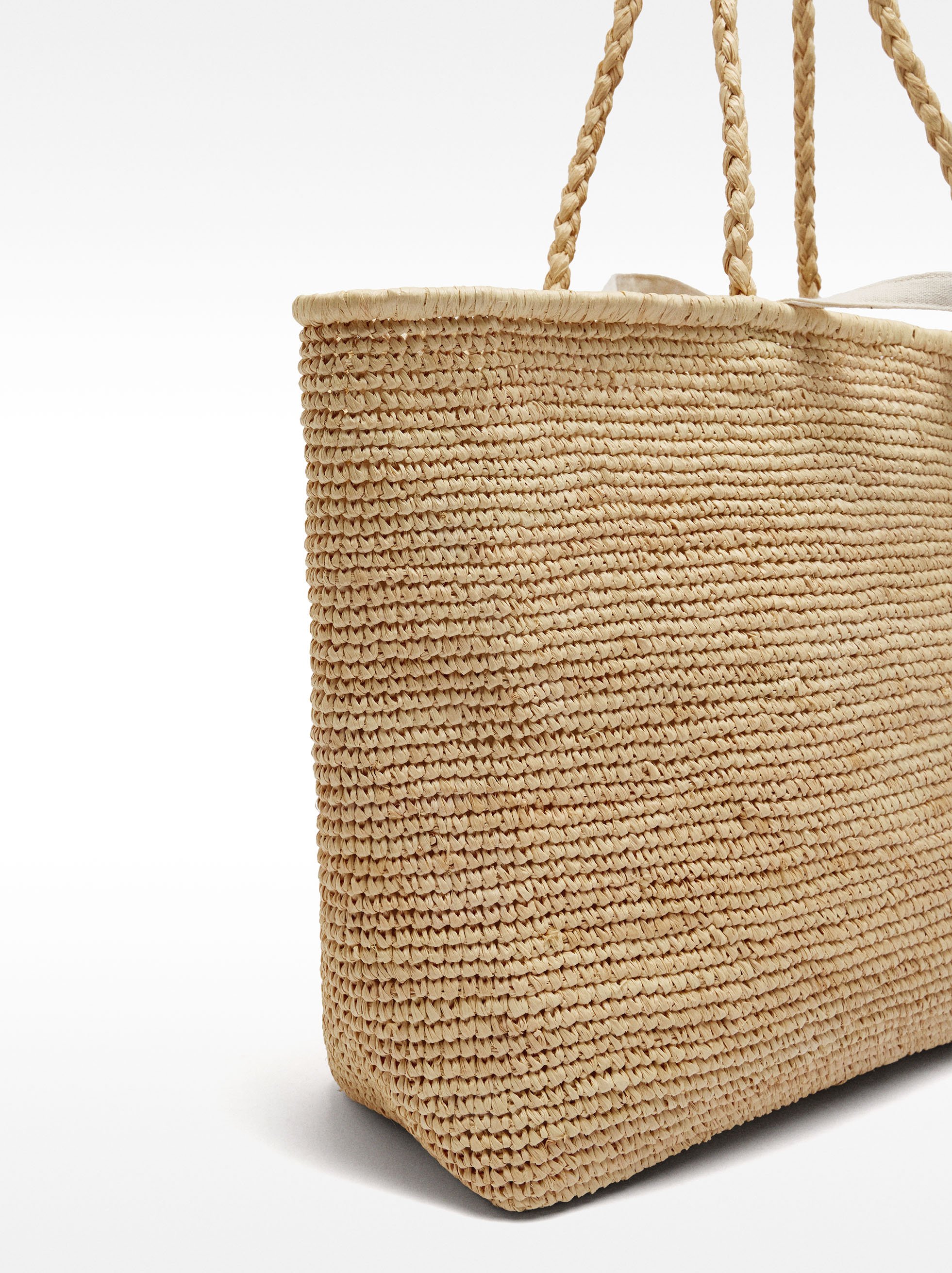 Large straw shopper bag image number 2.0