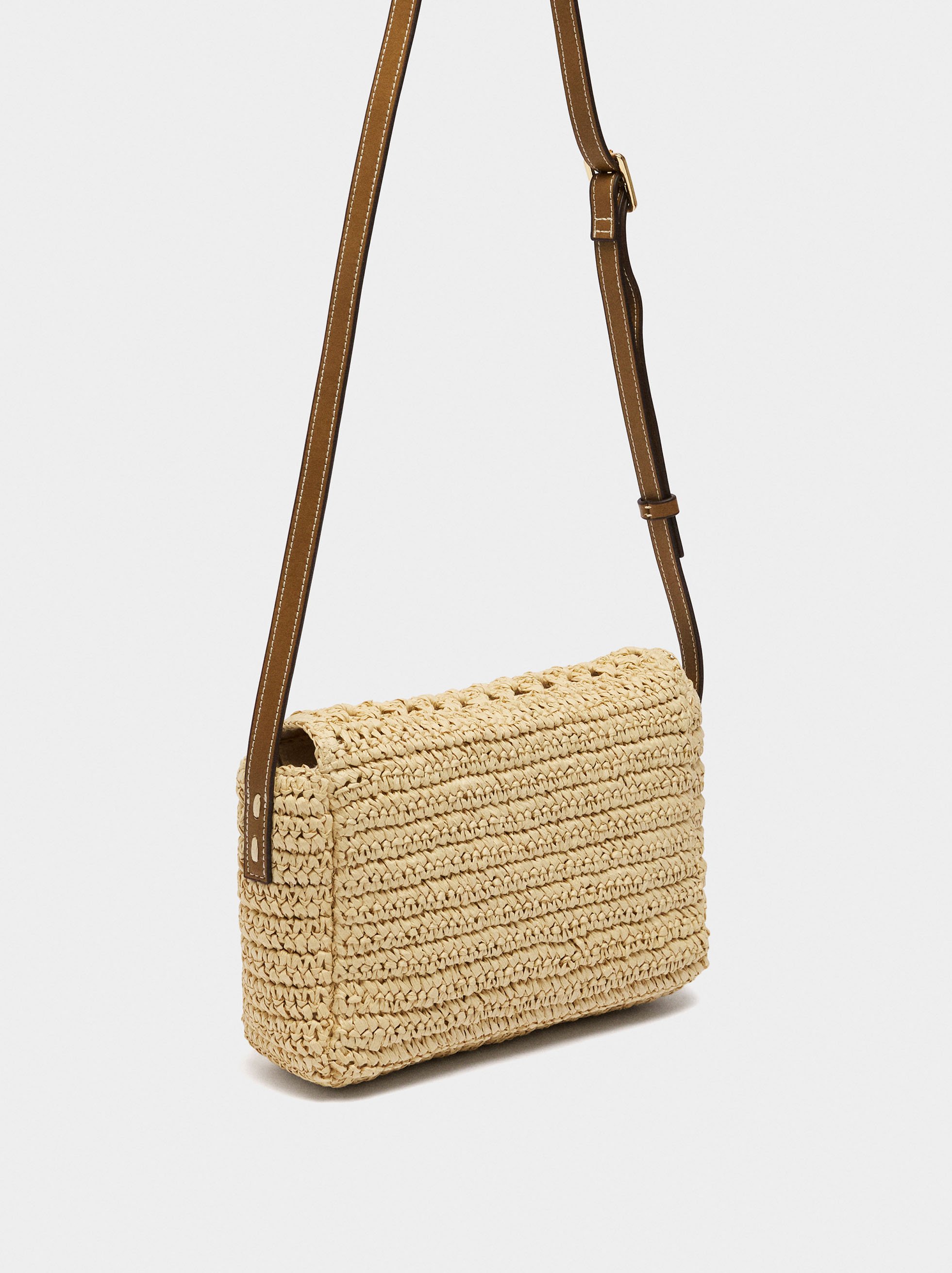 Bolso bandolera de efecto paja image number 3.0