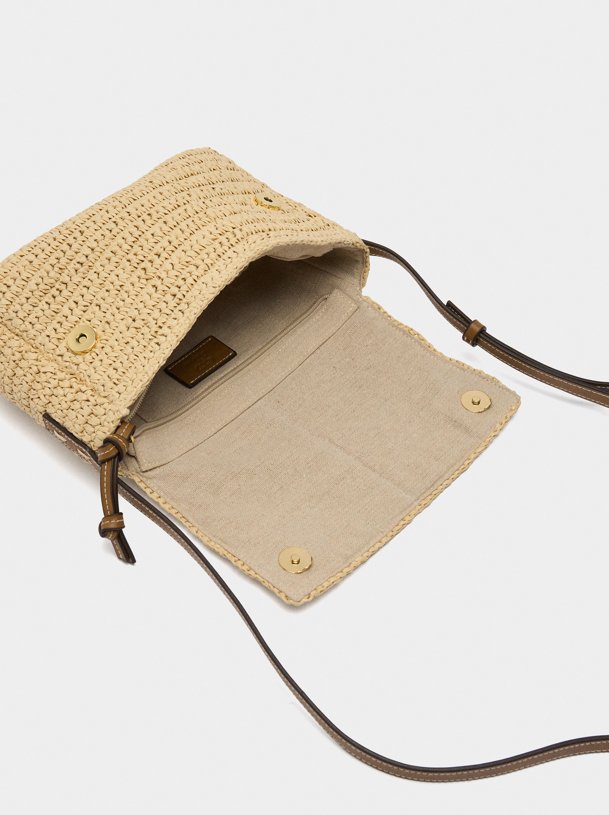 Bolso bandolera de efecto paja image number 4.0