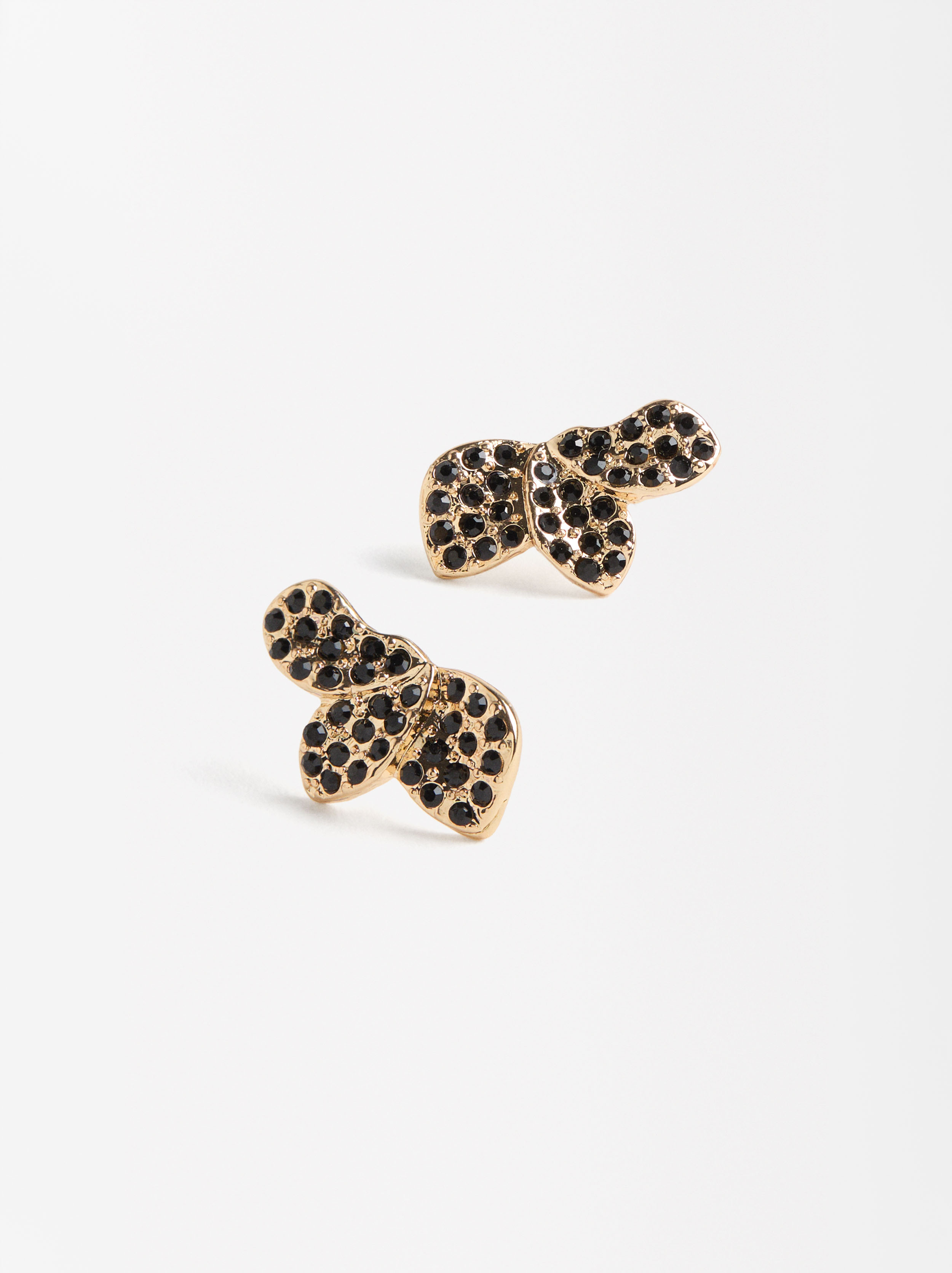 Pendientes con flor y cristales image number 1.0