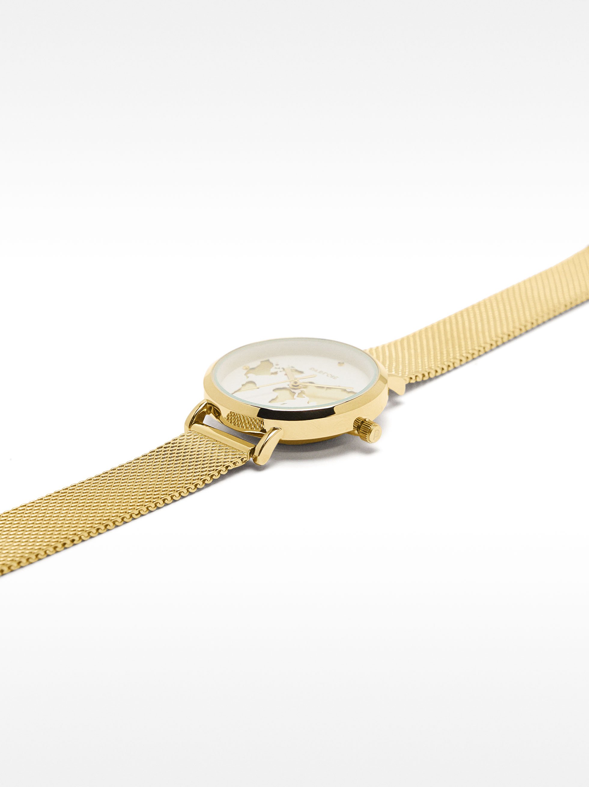 Watch with world map case image number 2.0