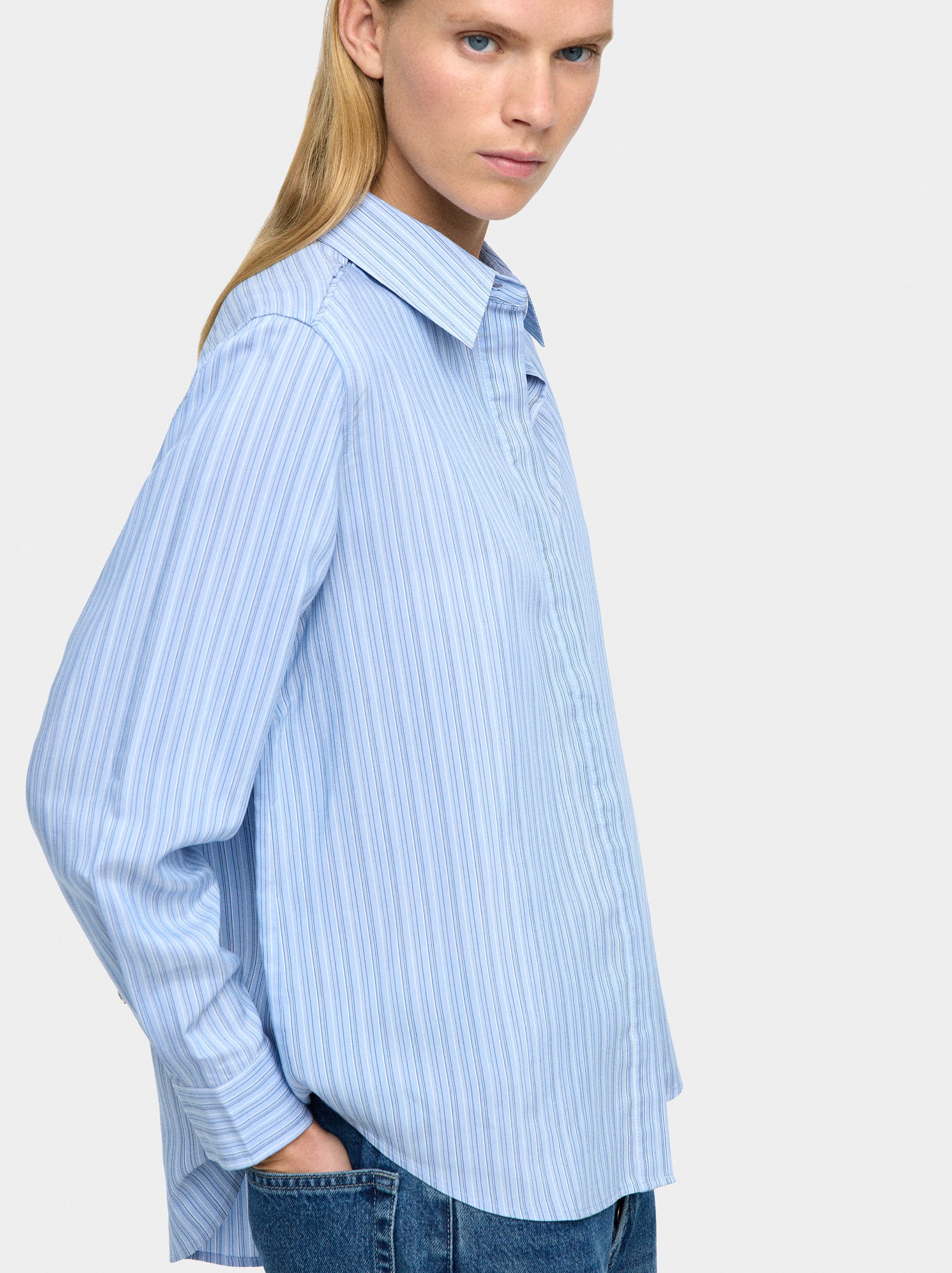 Shirt with pinstripe image number 2.0