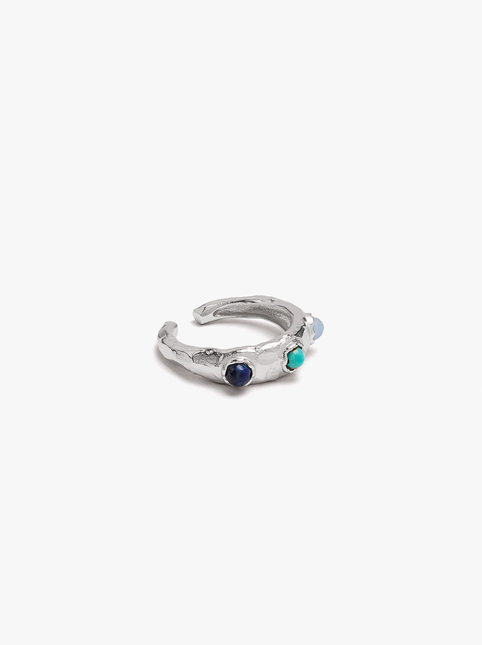 Toe ring with stones - 925 sterling silver image number 2.0