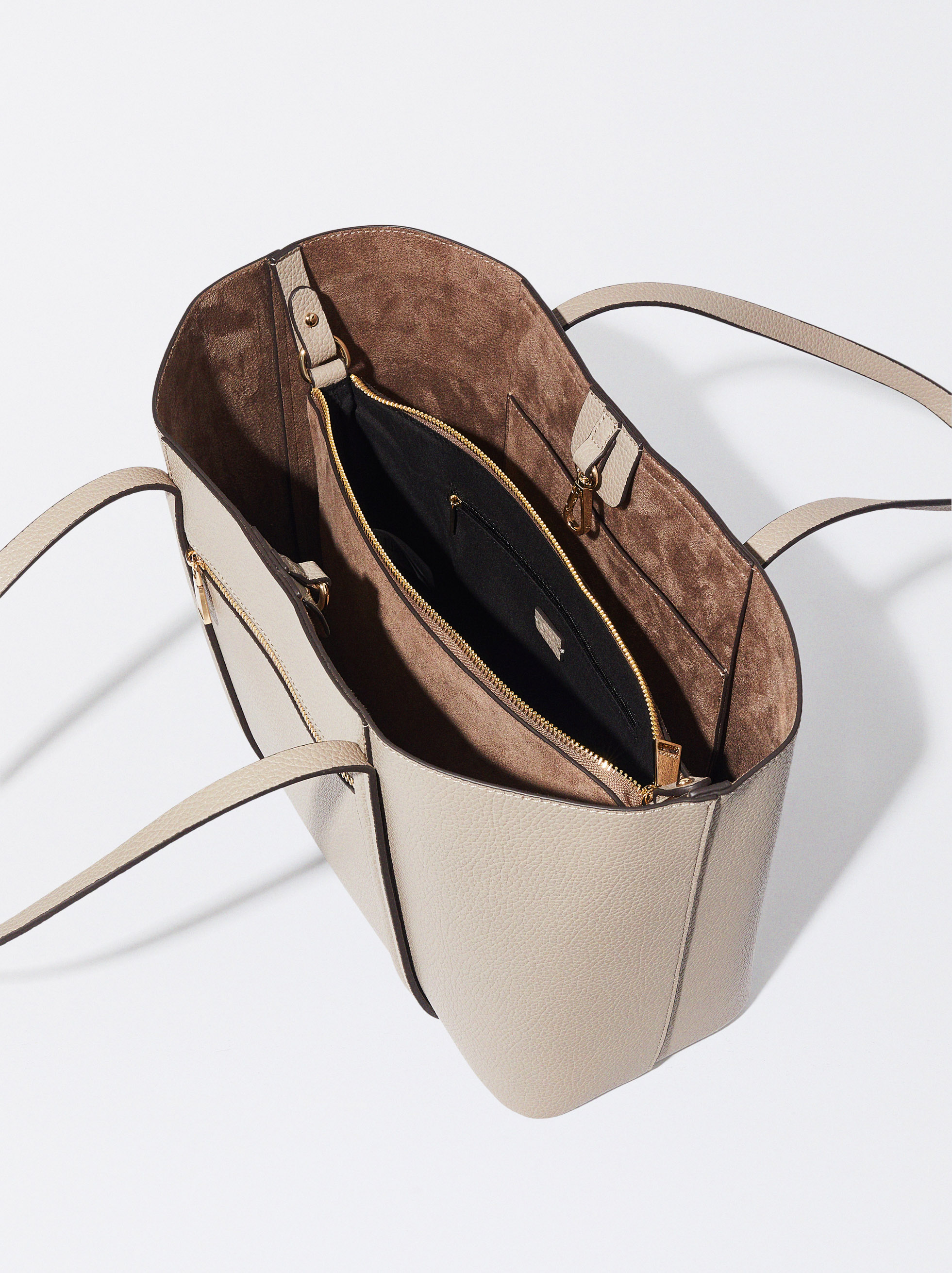 Shopper With Removable Bag Black Parfois