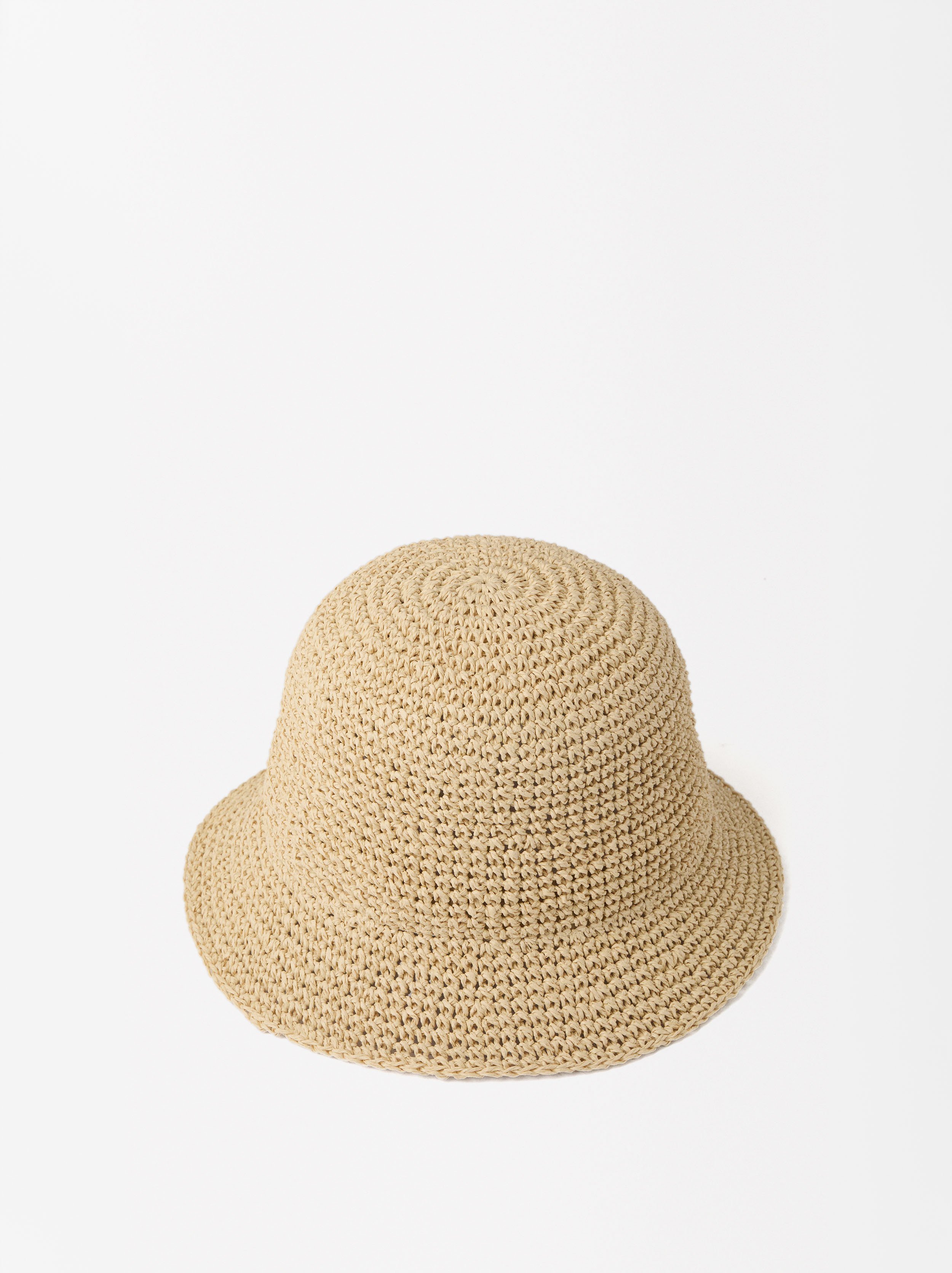 Bucket hat with straw effect image number 3.0