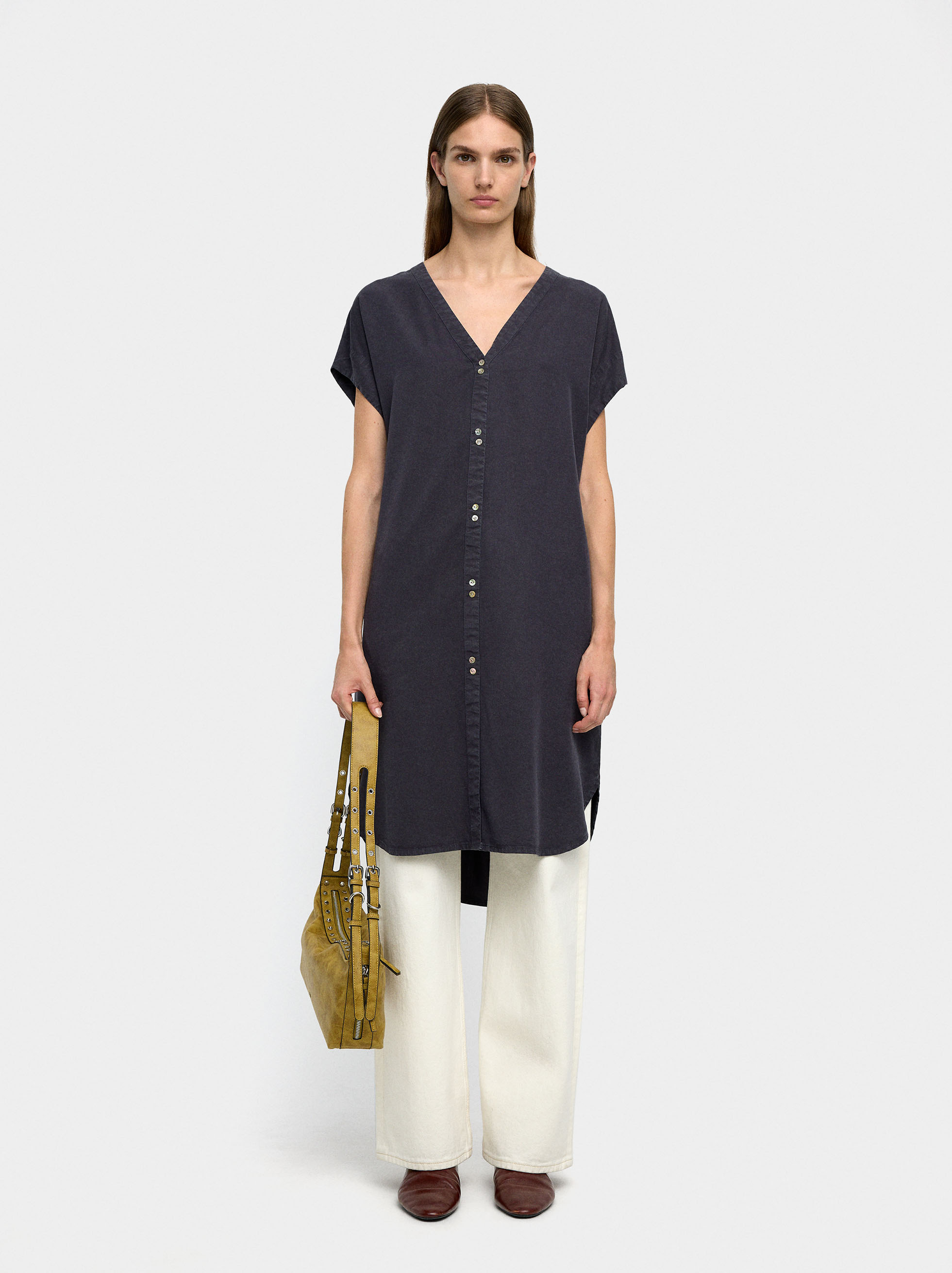 Short dress 100% lyocell image number 0.0