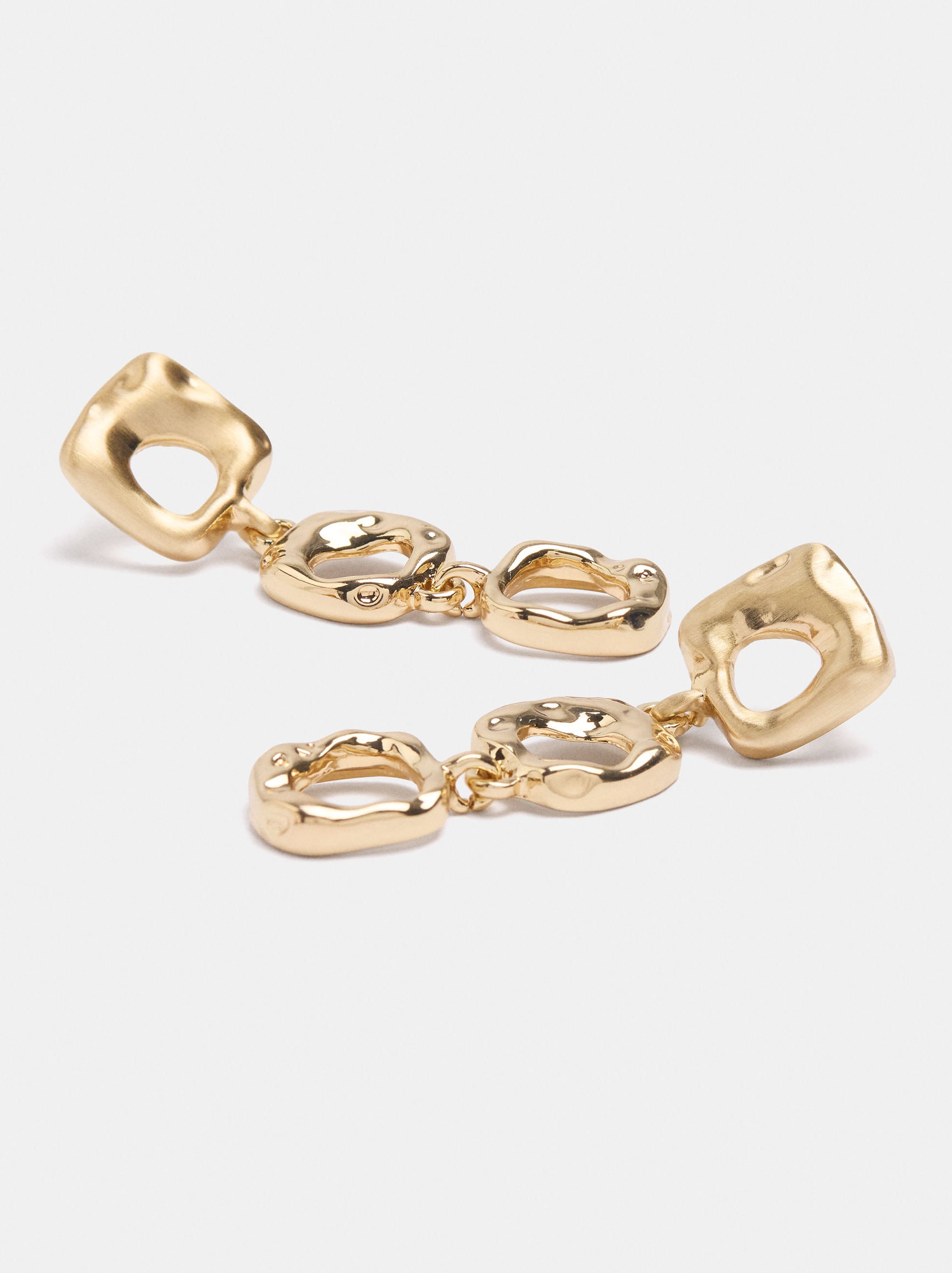 Long irregular hoop earrings image number 1.0
