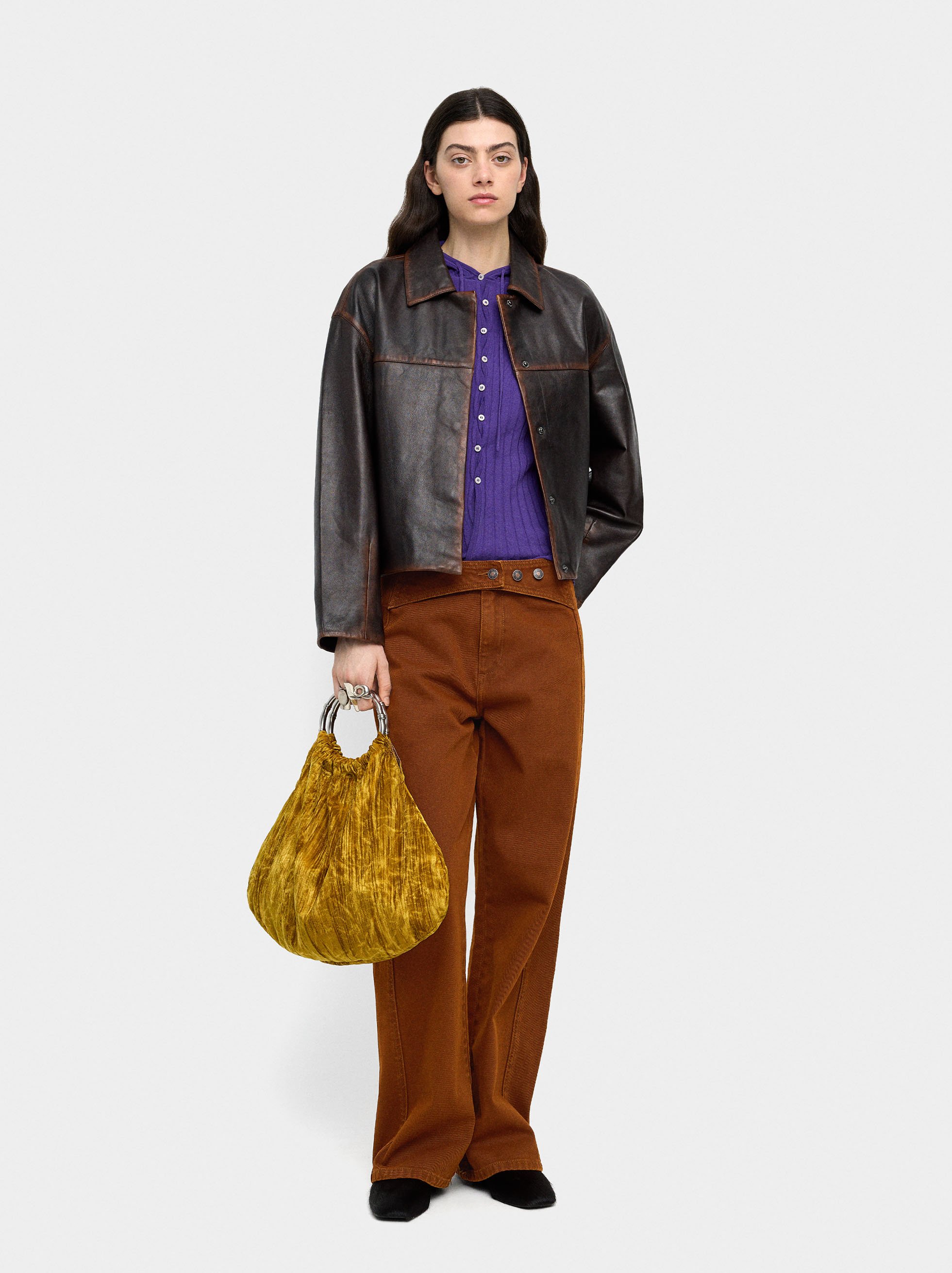 100% cotton denim trousers image number 4.0
